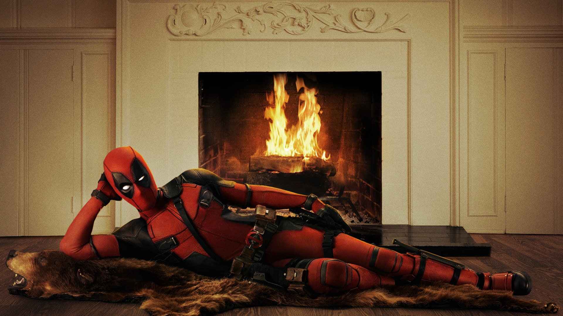 flame, red, one Person, women, Movie, fireplace, Deadpool, color Image, adult, campfire, wood - Material, night, comfortable, burning, heat - Temperature, HD Wallpaper