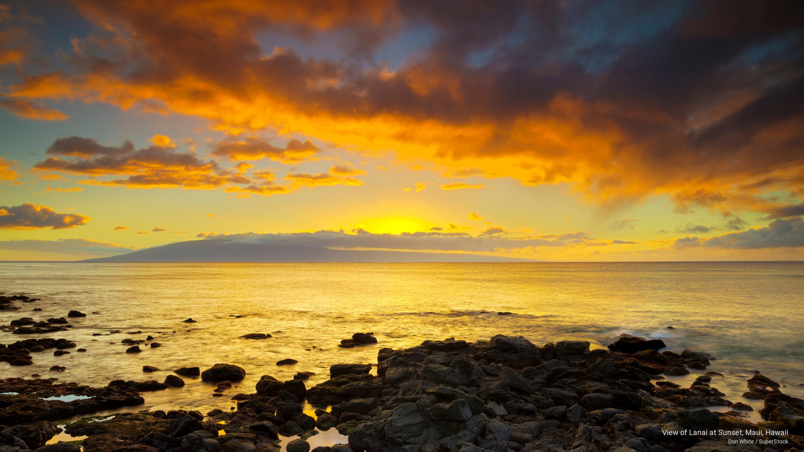 Sunrises/Sunsets, maui, sunset, view, hawaii, 2K, lanai, HD Wallpaper