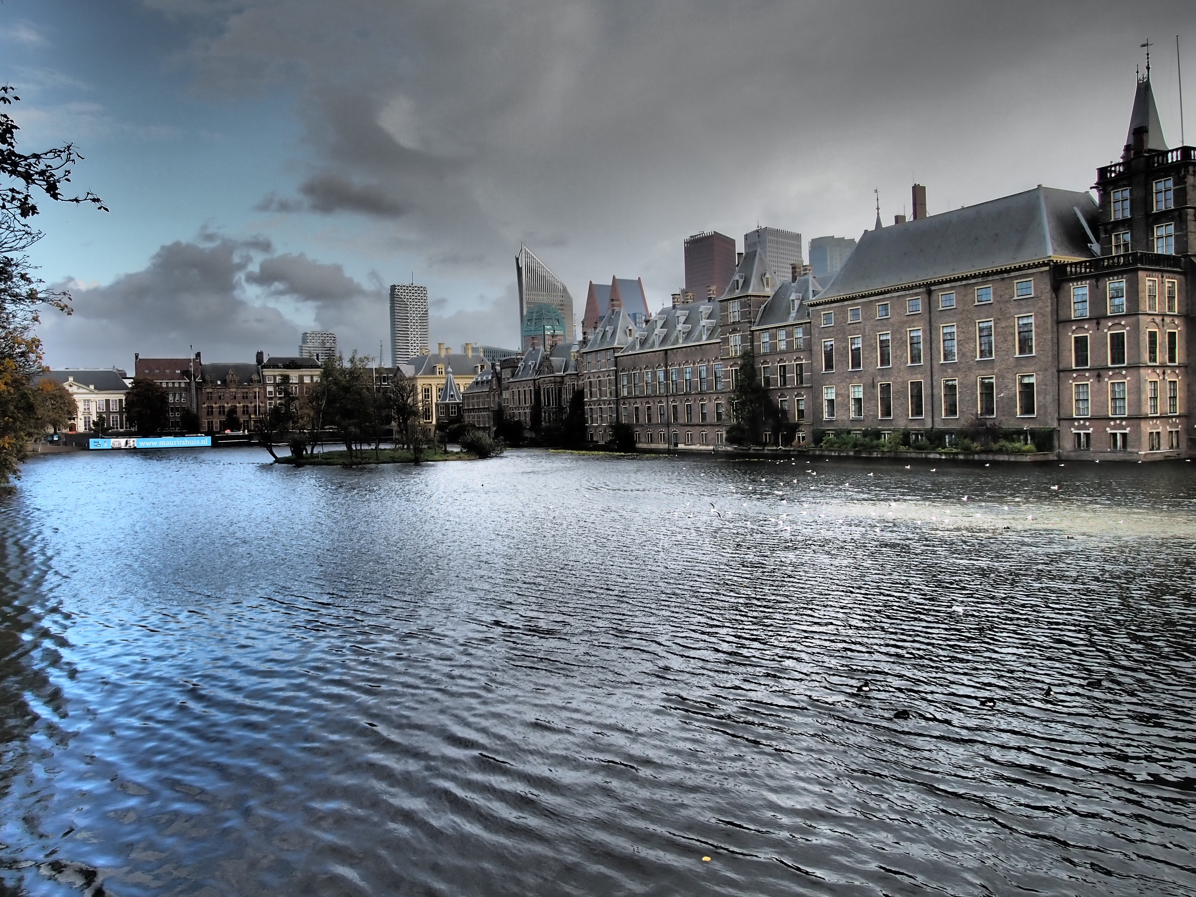 architecture, netherlands, cloud - sky, rippled, cityscape, no people, outdoors, travel destinations, 4K, river, nature, residential district, waterfront, HD Wallpaper