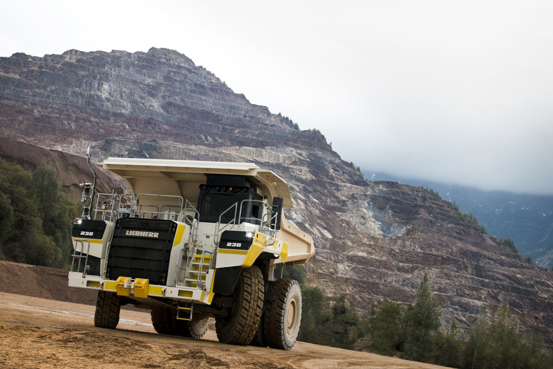 Dump Truck, Liebherr 236, Vehicles, 1080P, HD Wallpaper