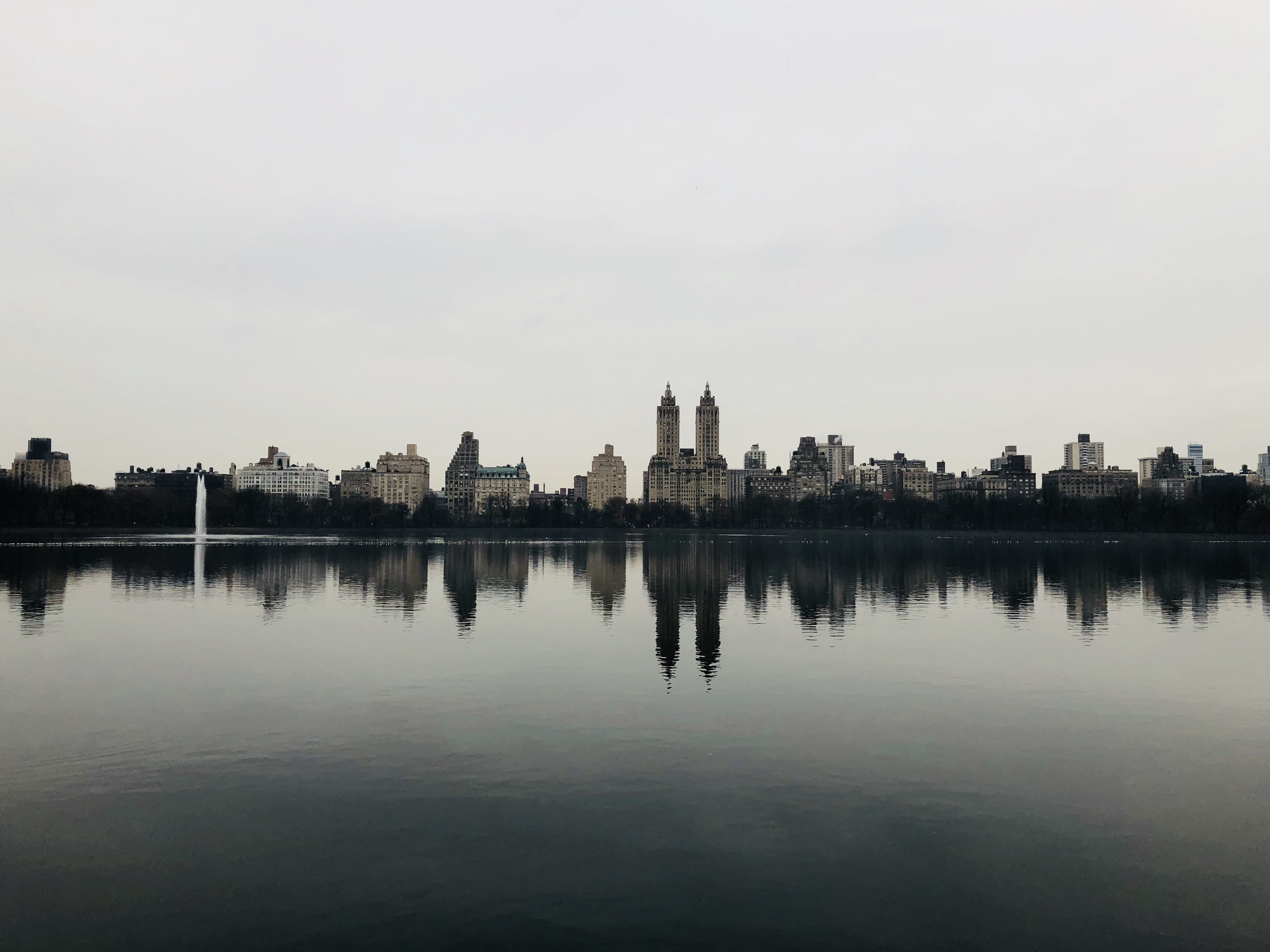 sky, water, new york, building, reflection, nature, copy space, united states, 4K, religion, place of worship, travel destinations, upper west side, waterfront, HD Wallpaper