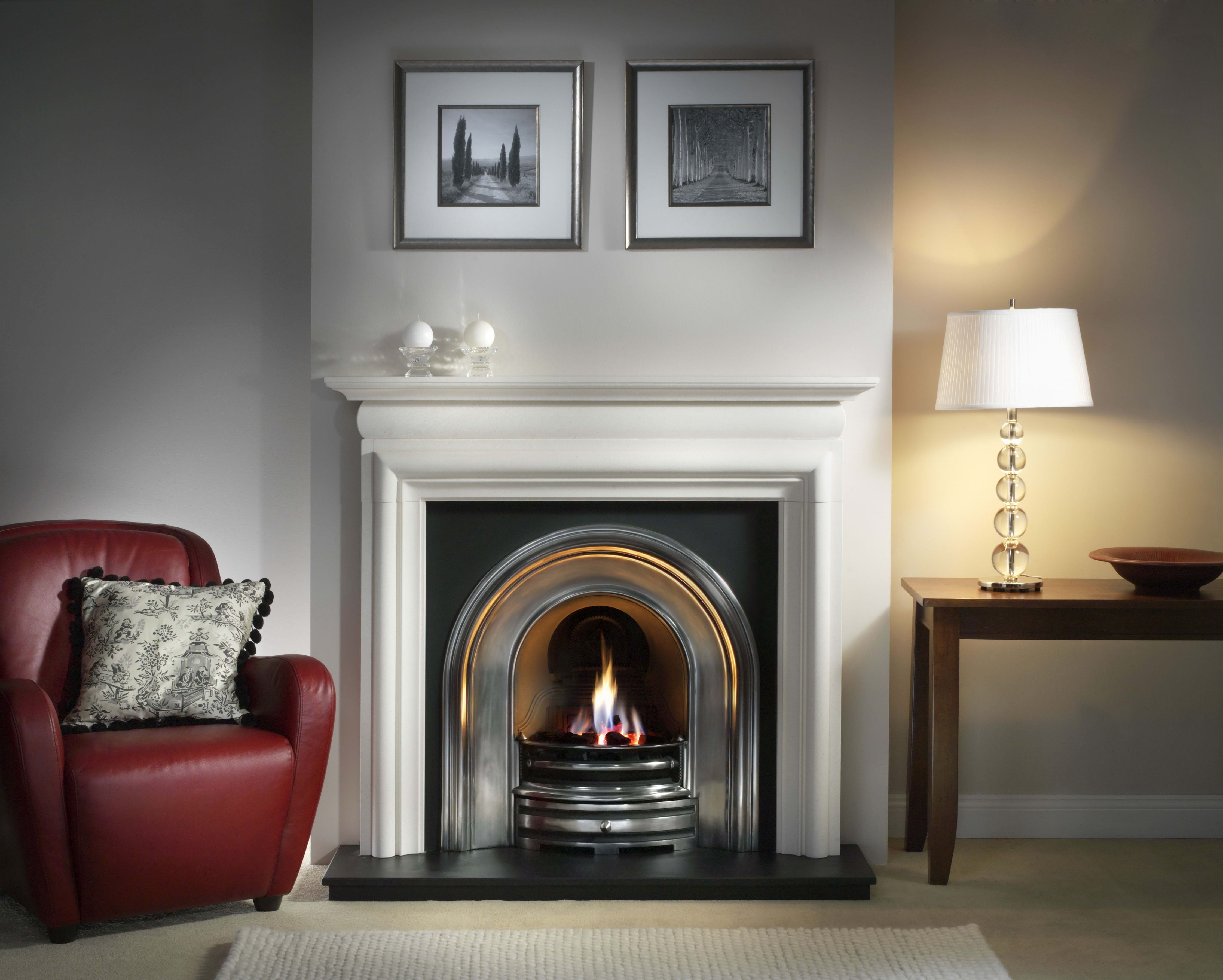ornate, fire, burning, indoors, silver, red, style, mantelpiece, wood - Material, luxury, white, homes, decoration, flame, comfortable, classic, residential Building, HD Wallpaper