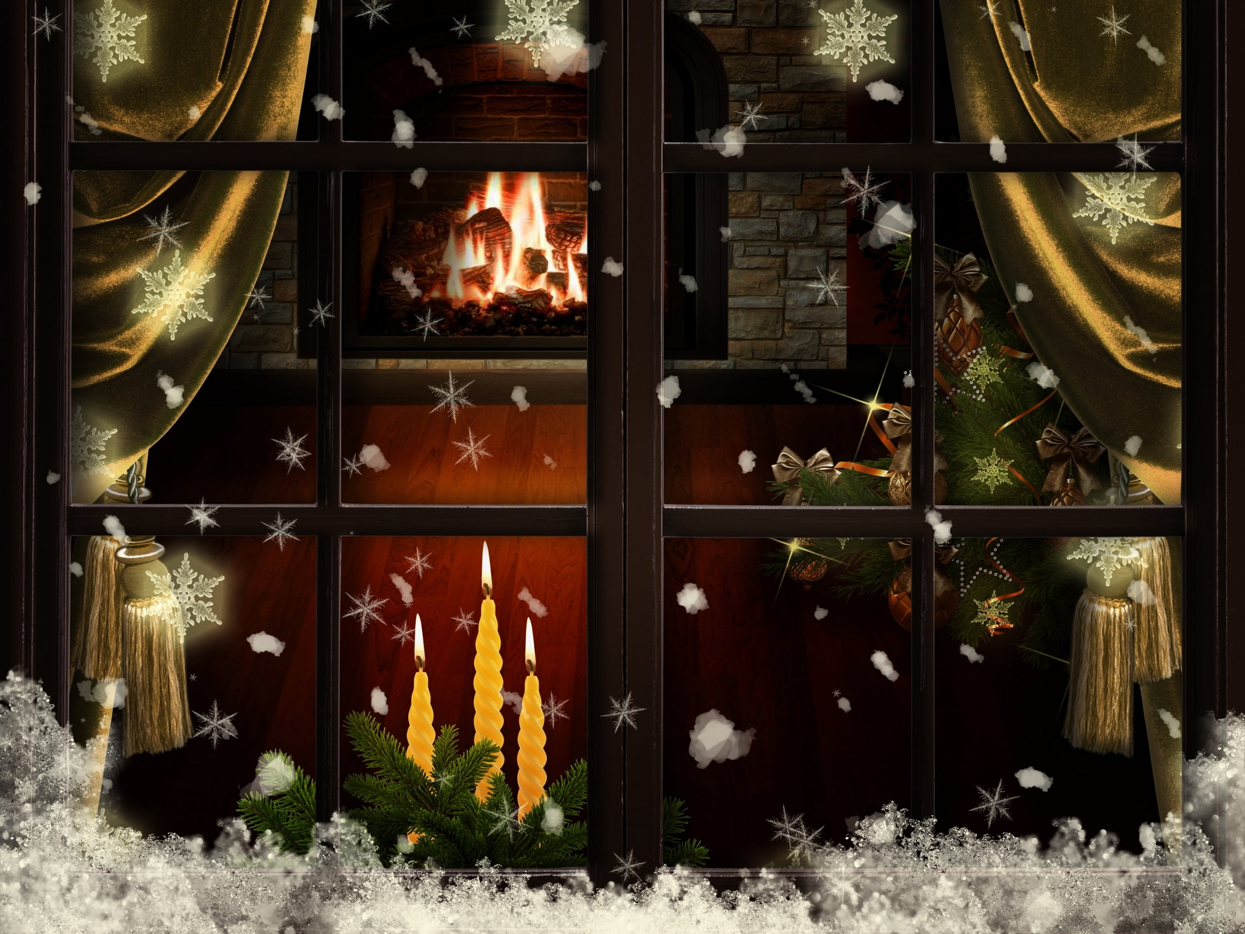 lighting Equipment, 2K, representation, christmas Decoration, candles, New year, candle, religion, glass - material, night, december, close-up, arrangement, HD Wallpaper