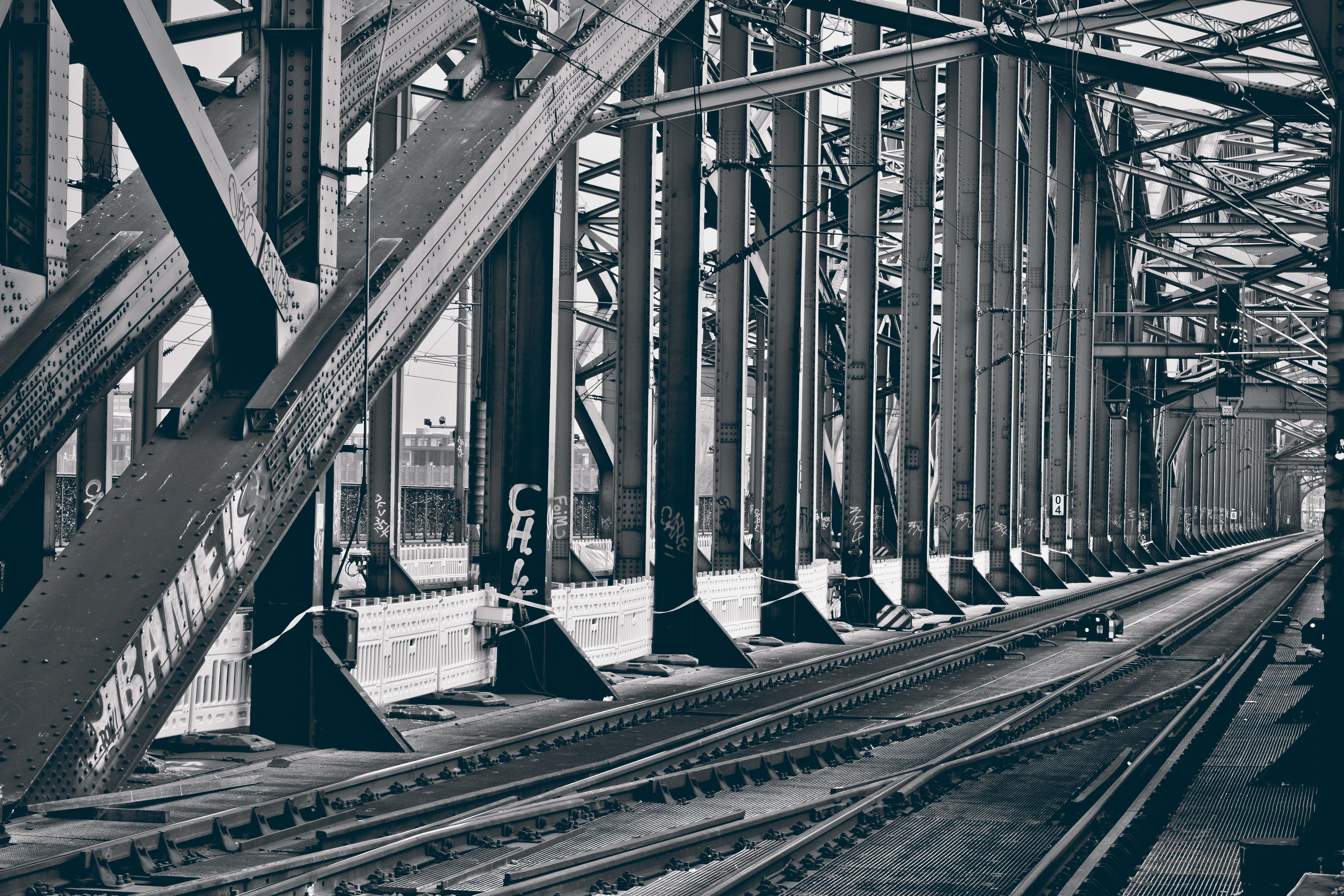 cologne, sw, historically, iron - metal, construction, traffic, nature, mode of transportation, connection, tourist attraction, track, outdoors, bridge, HD Wallpaper
