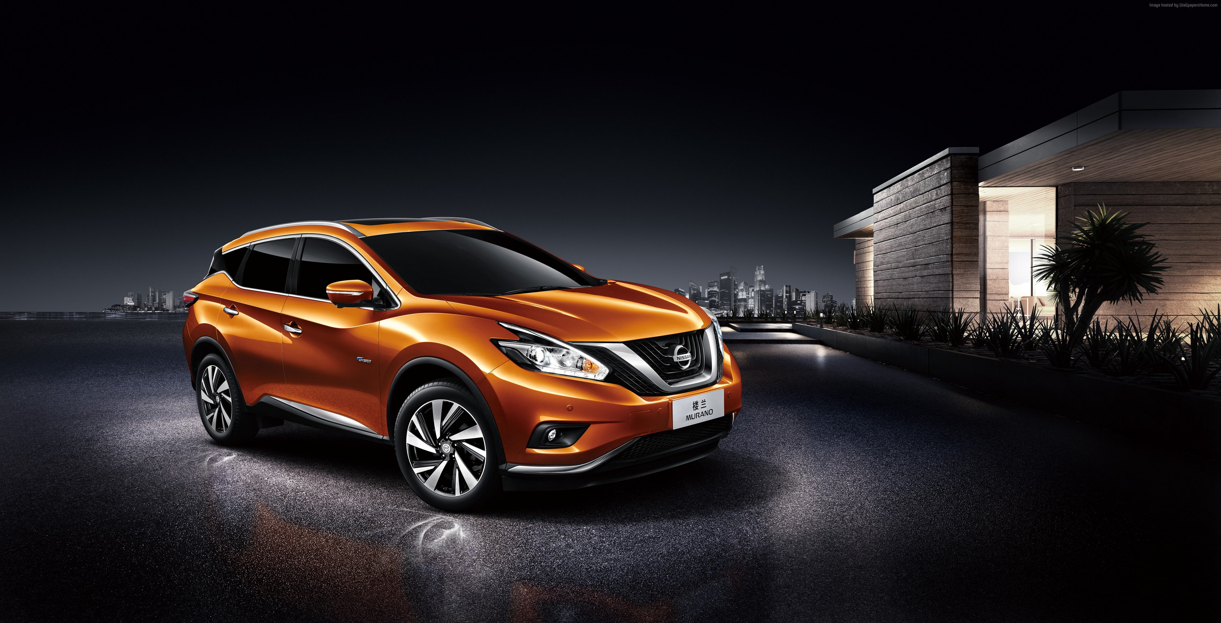 orange, Nissan Murano, 4K, Hybrid, crossover, HD Wallpaper