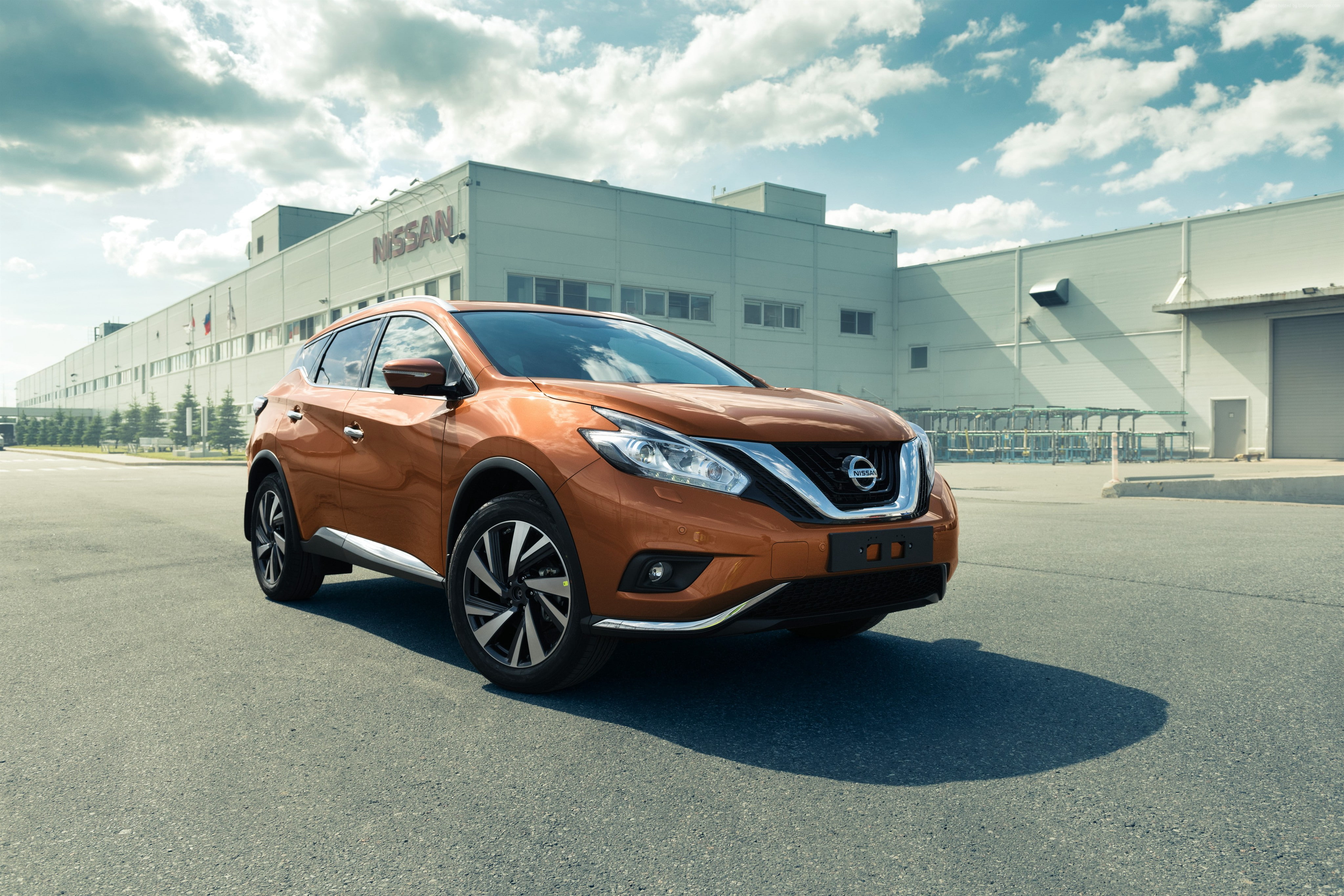 4K, crossover, orange, Nissan Murano, HD Wallpaper
