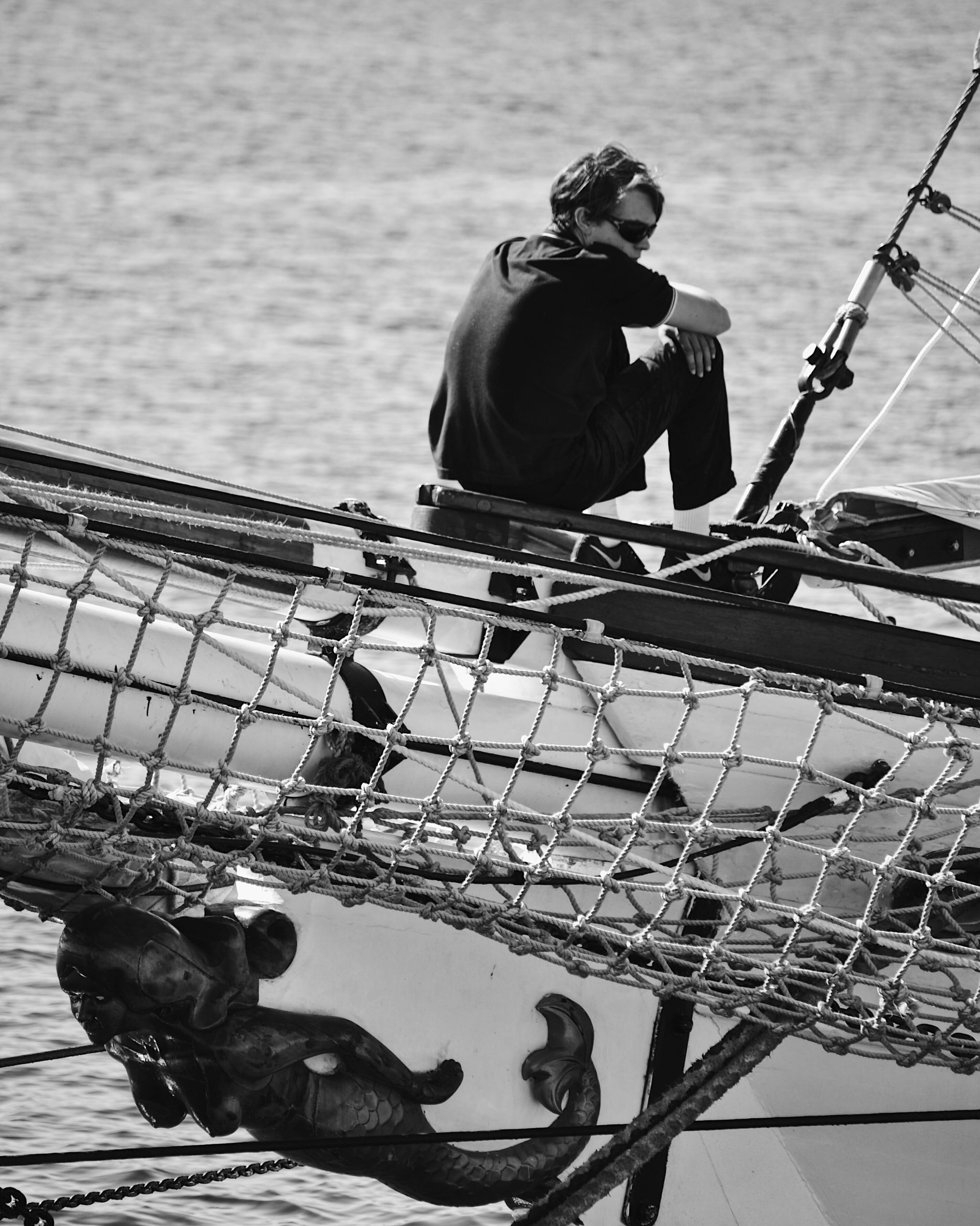 nautical vessel, 2K, real people, outdoors, rope, mammal, sea, transportation, south australia, itsportadelaide, primate, men, fisherman, port adelaide, Phone HD Wallpaper