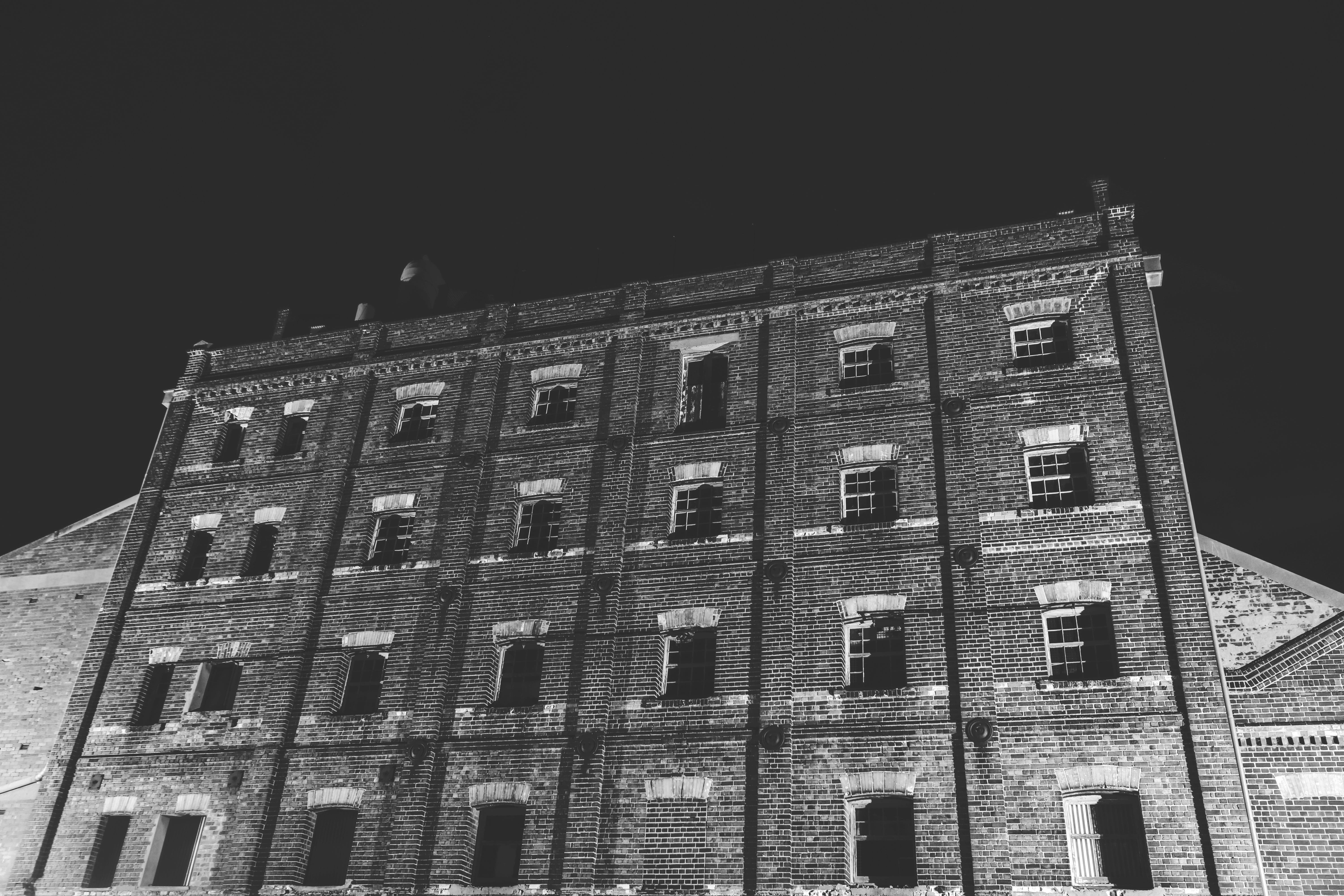 low angle view, apartment, nature, sky, old, no people, illuminated, architecture, australia, port adelaide, clear sky, copy space, outdoors, residential district, HD Wallpaper