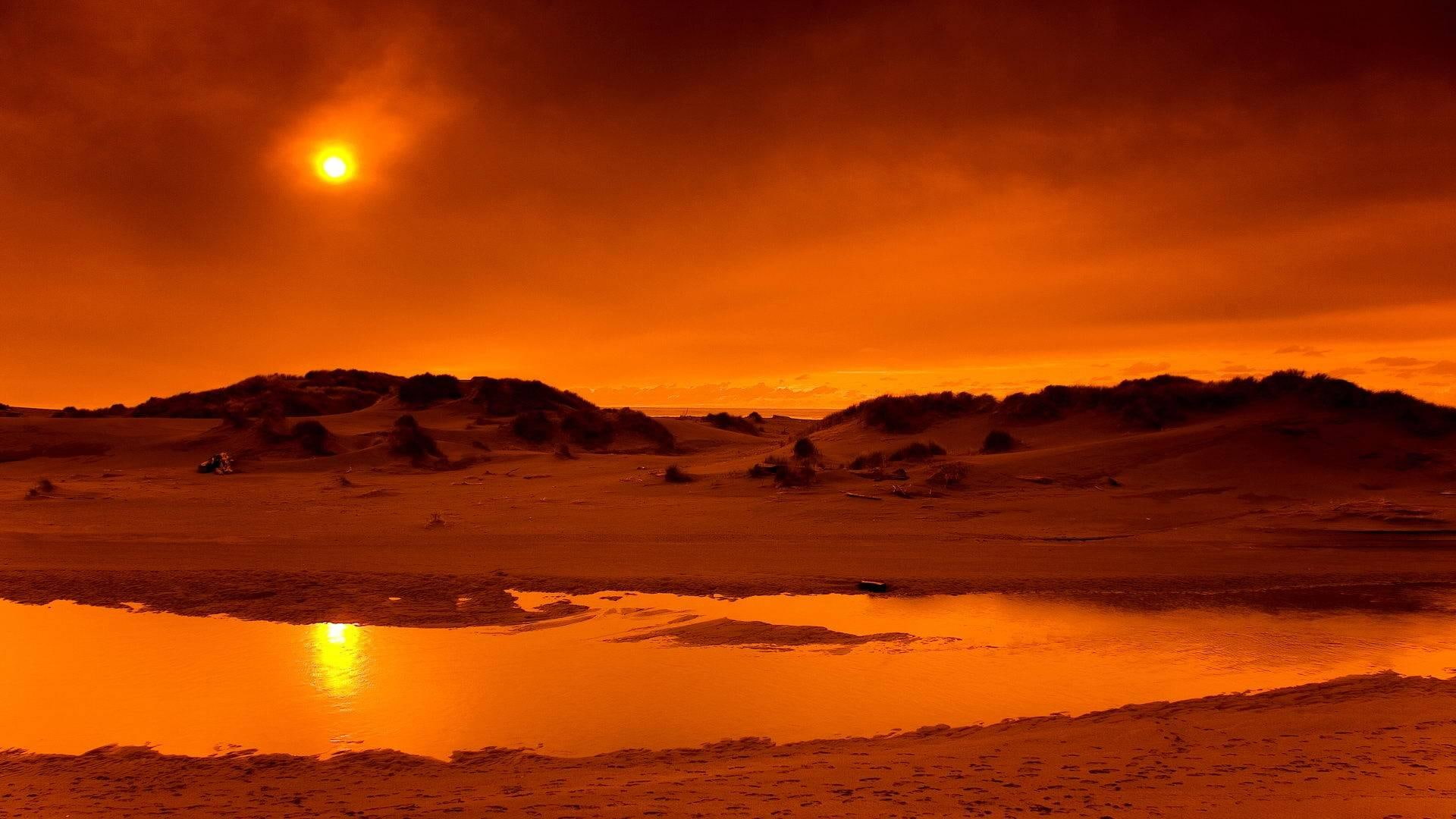autumn, 1080P, nature and landscapes, night, desert, autumn desert, nighttime, HD Wallpaper