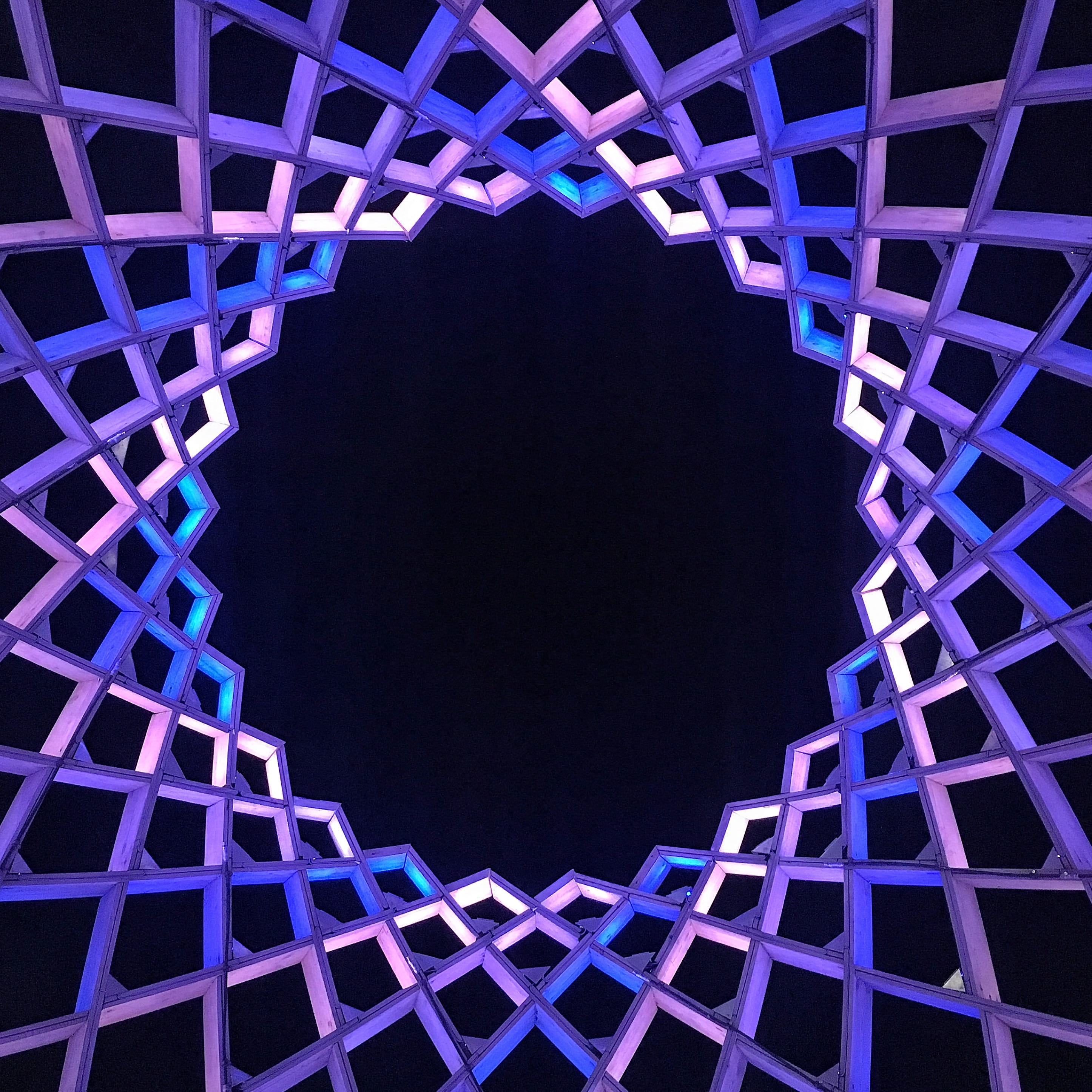 abstract structure, purple, lighting equipment, photo, no people, architecture, point of view, nature, angle, graphic, geometry, backgrounds, structural, Phone HD Wallpaper