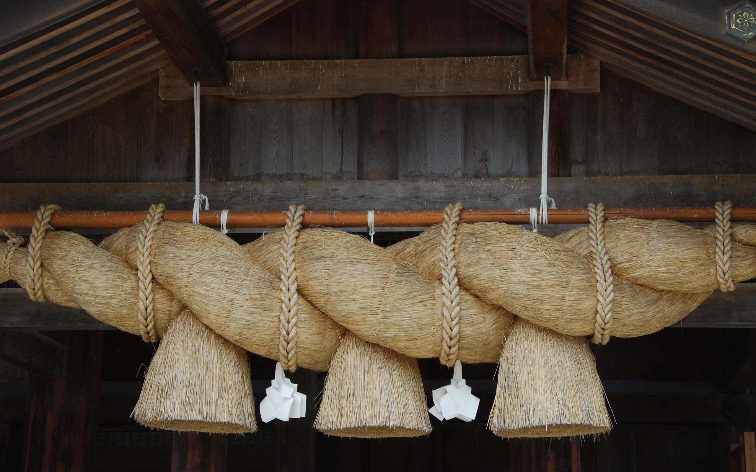 cultures, ceiling, wreath, still life, architecture, old, indoors, side by side, day, pendant, wood - Material, cleaning equipment, rustic, barn, 2K, food, HD Wallpaper