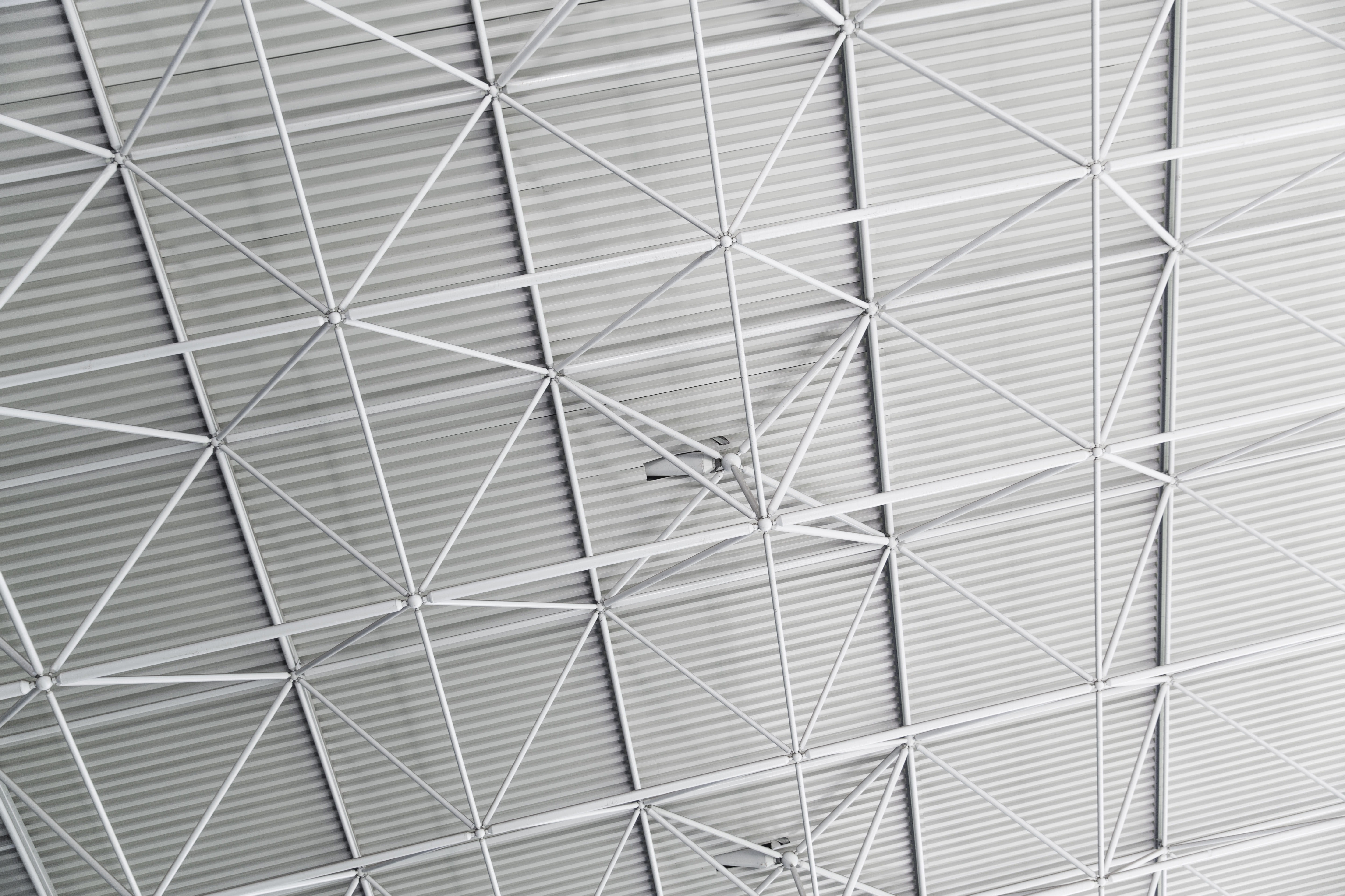 backgrounds, design, 5K, wall - building feature, full frame, built structure, metal, modern, ceiling, abstract, material, no people, textured, shape, HD Wallpaper
