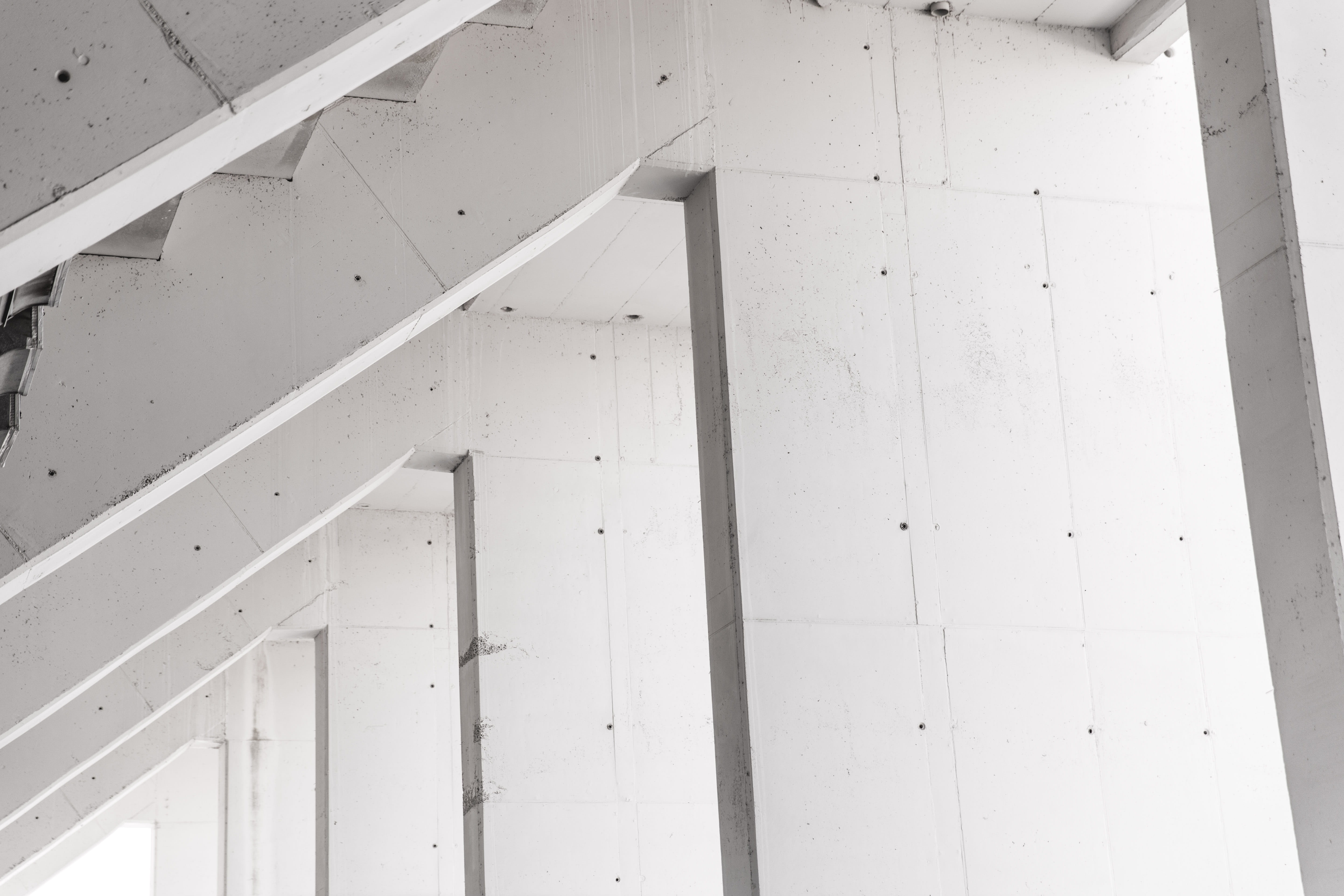 steel, modern, architecture, pattern, new, roof beam, building, urban scene, flooring, day, construction industry, design, 5K, wood - material, roof, steps and staircases, HD Wallpaper