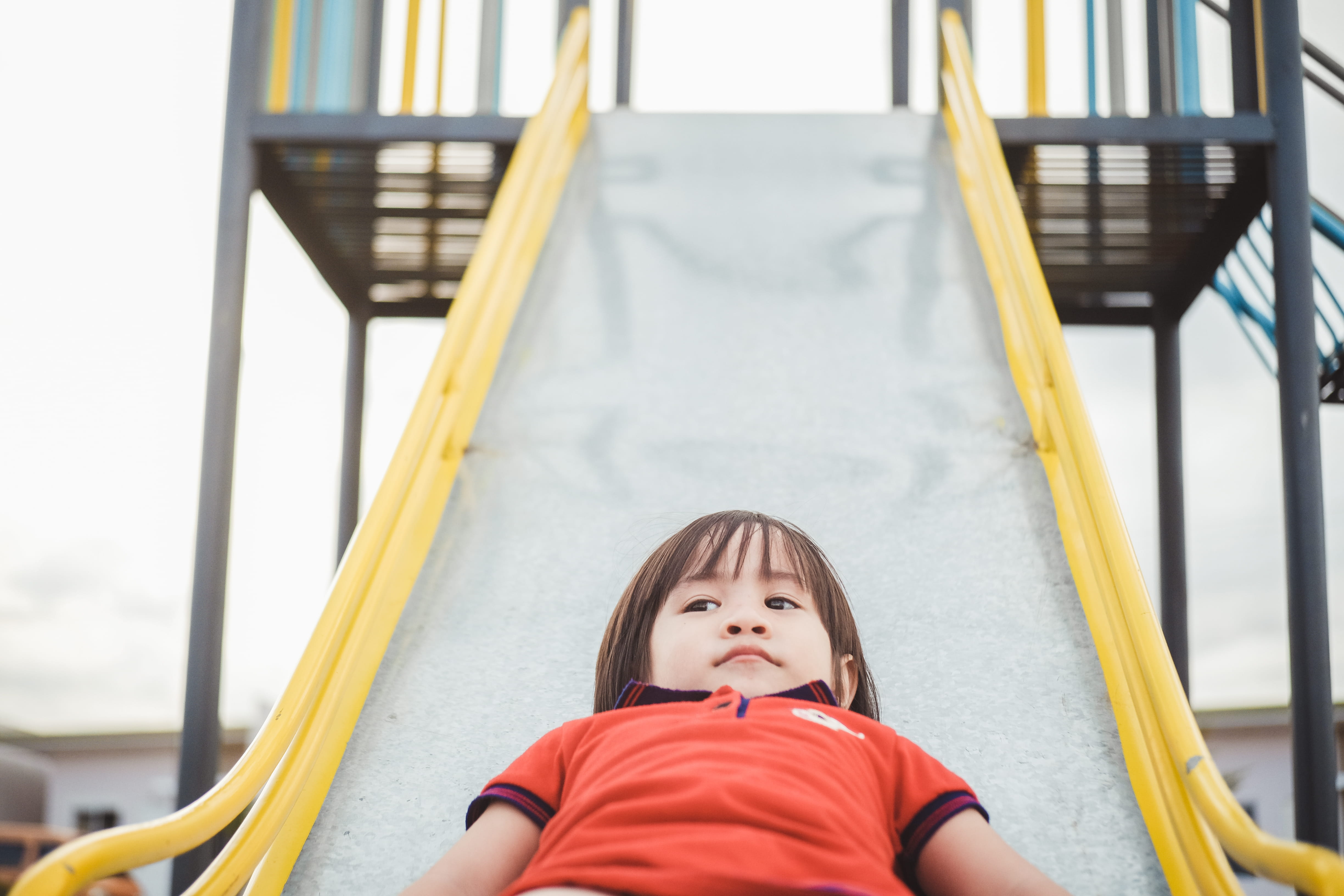 summer, play, small, one Person, enjoyment, females, kid, playground, laying down, child play, girls, person, cheerful, human Face, portrait, beautiful, HD Wallpaper