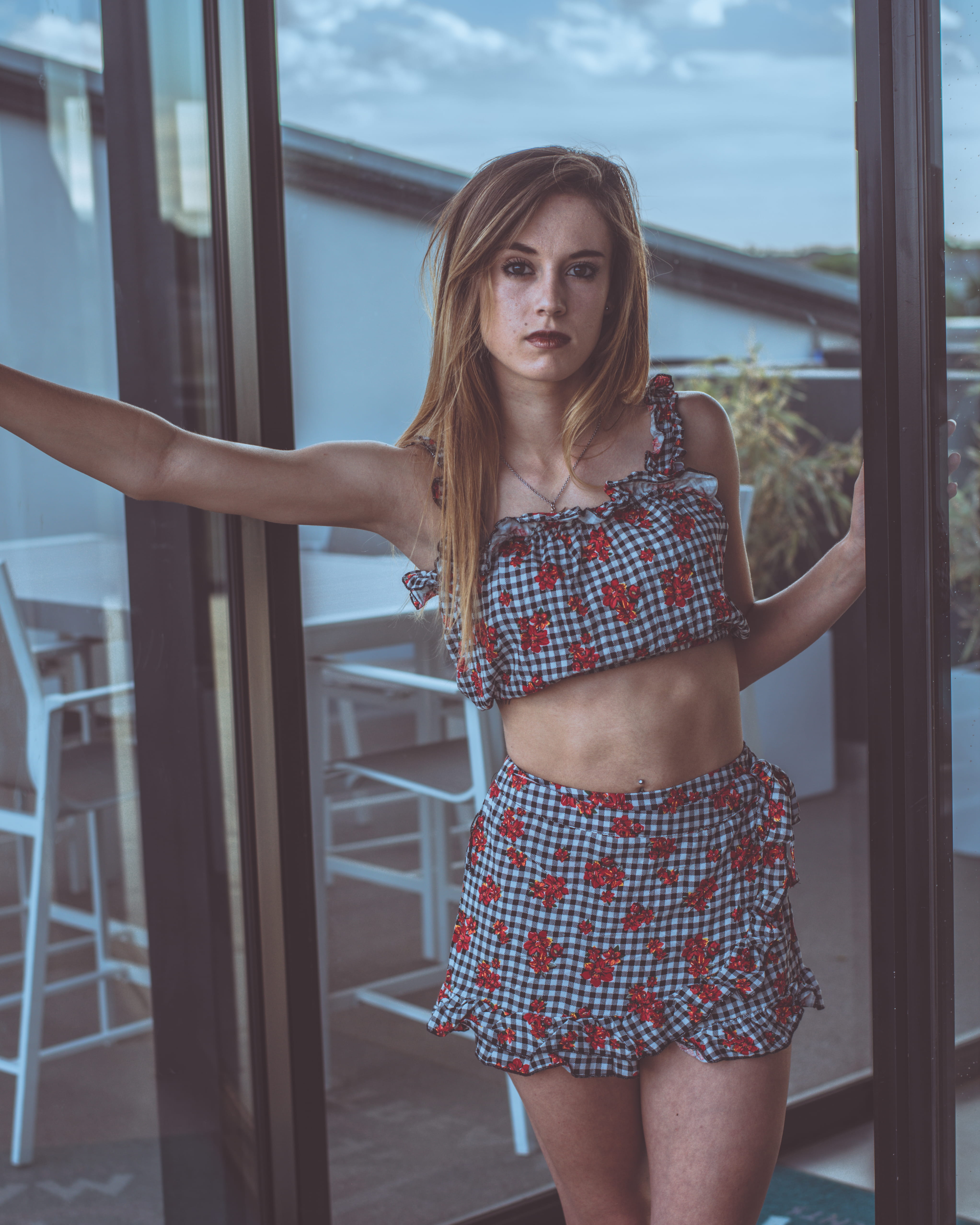 clothing, casual, person, beautiful, real people, young, fashion, pretty, pose, wear, beautiful woman, long hair, hairstyle, facial expression, female, Phone HD Wallpaper