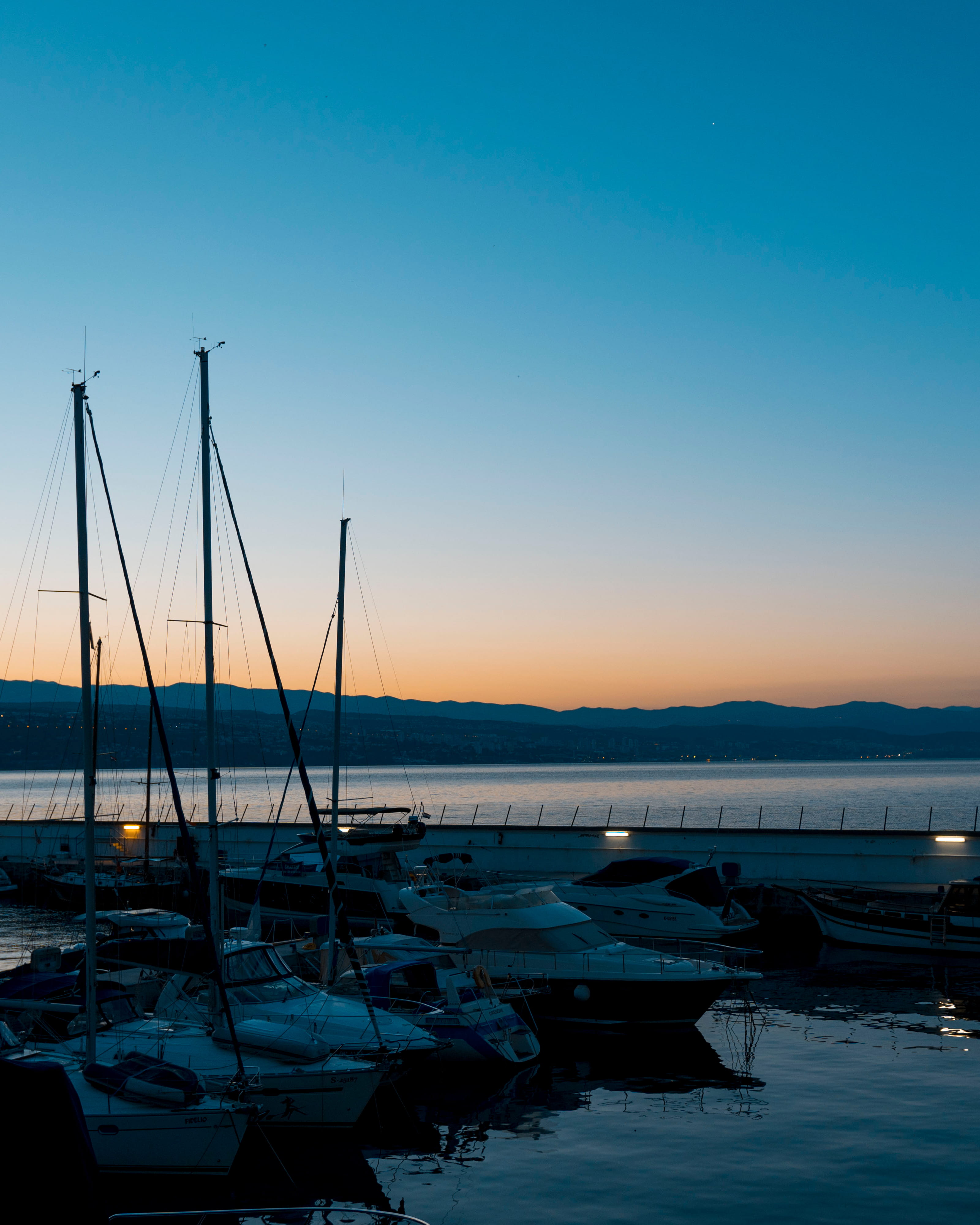 sailboat, port, mast, sailing, water, moored, croatia, 4K, yacht, sunset, nature, beauty in nature, morningglow, pole, outdoors, ocean, marina, coast, Phone HD Wallpaper