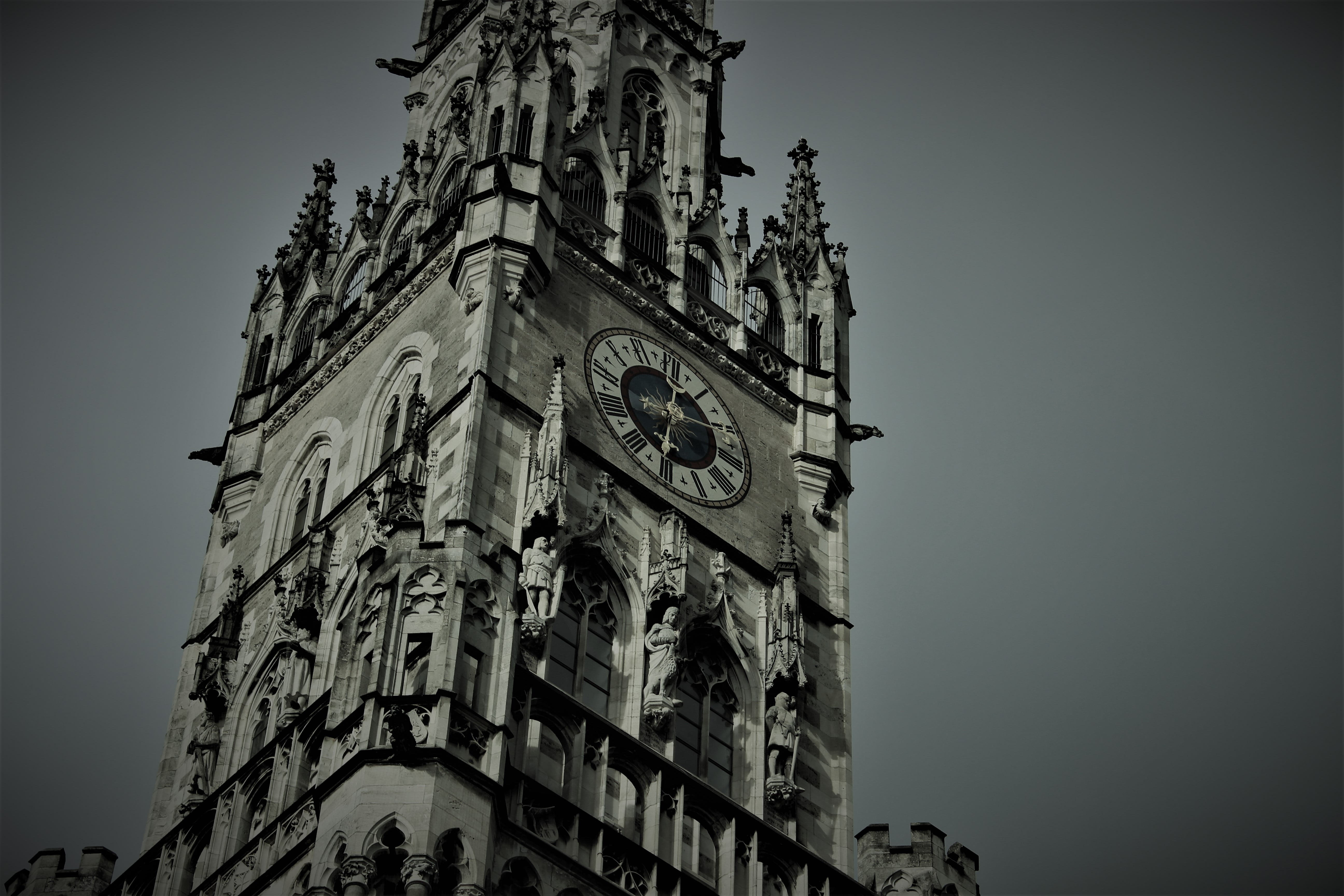 architecture, clear sky, travel destinations, low angle view, clocktowers, religion, built structure, building, tower, sky, place of worship, the past, HD Wallpaper