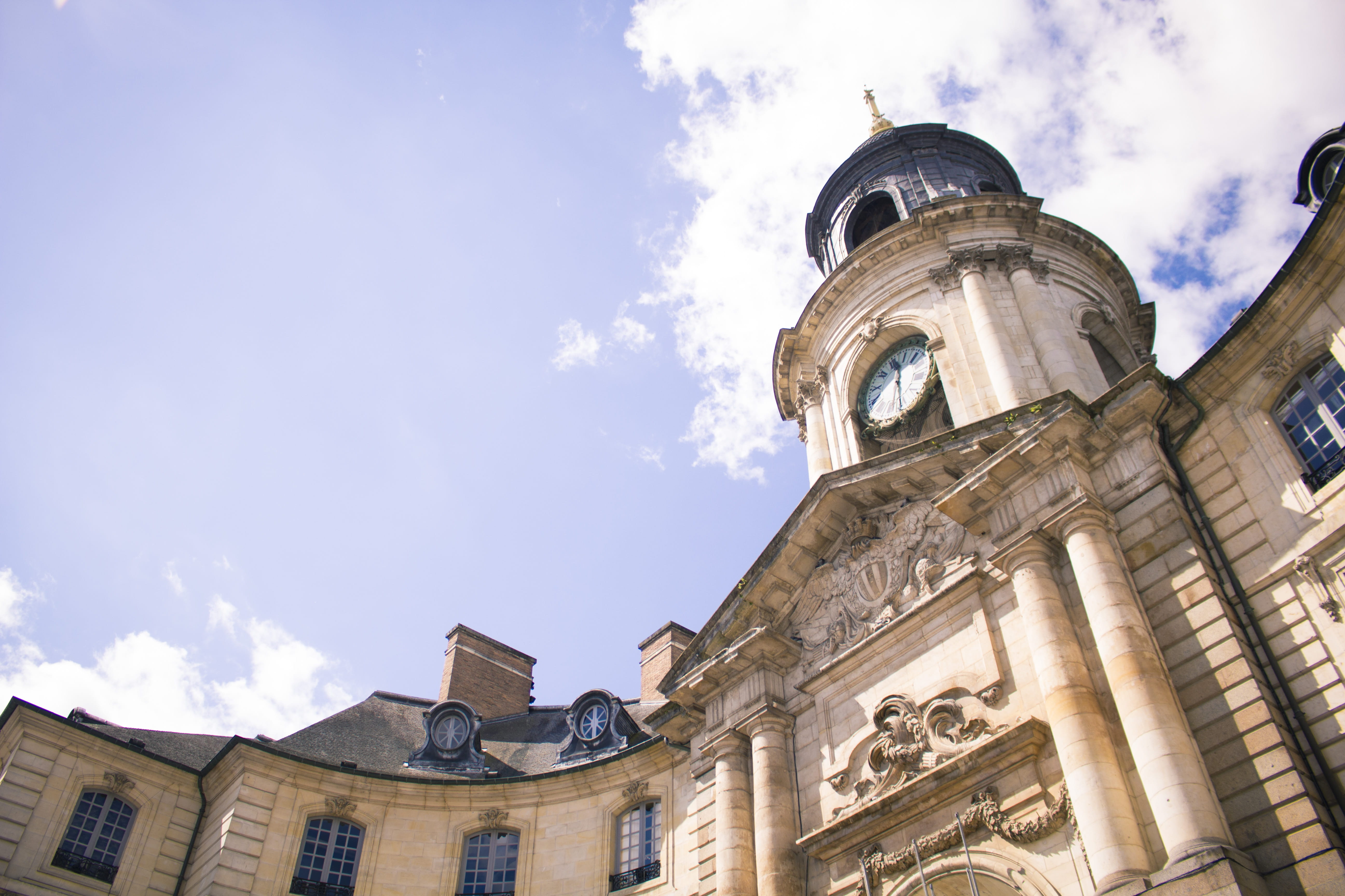 hall, building exterior, built structure, 5K, travel destinations, the past, history, city, europe, tower, low angle view, place of worship, cloud - sky, HD Wallpaper