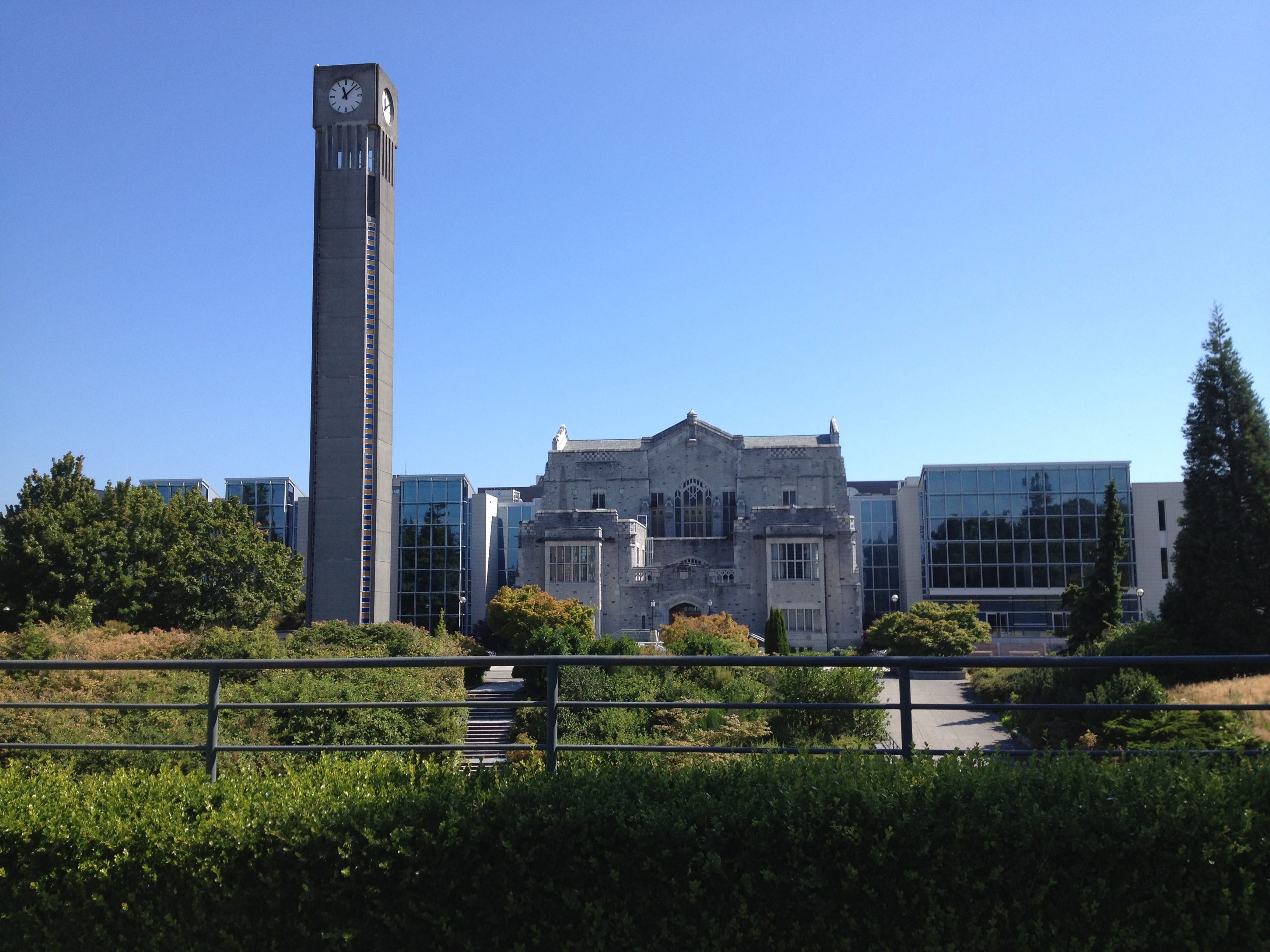 travel destinations, clear sky, scenic, neo-gothic, old, building, day, irving k barber, clocktower, vancouver, plant, library, sky, copy space, building exterior, HD Wallpaper