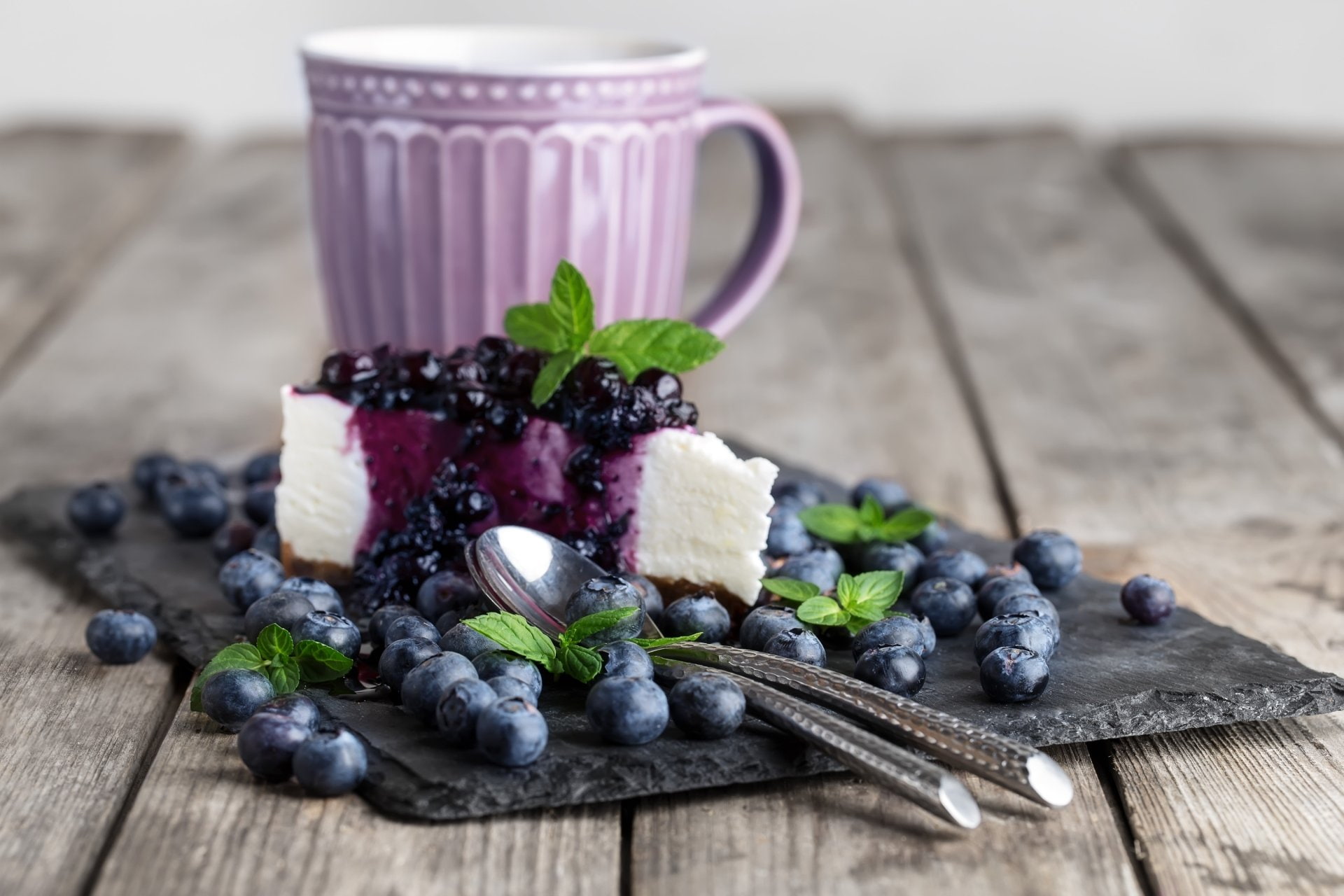 Berry, 1080P, Dessert, Fruit, Blueberry, Food, Pastry, Cheesecake, Still Life, HD Wallpaper