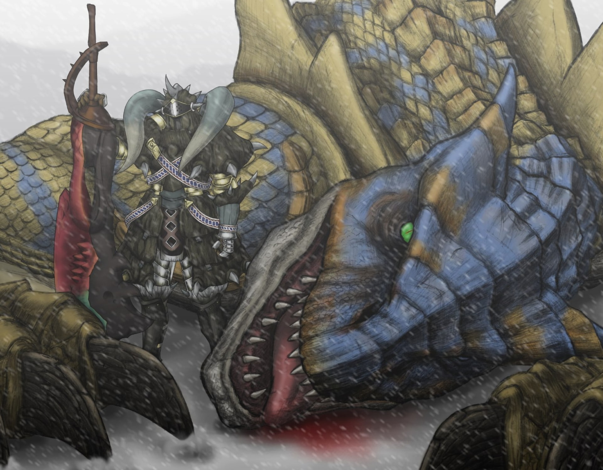 Tigrex (Monster Hunter), Monster Hunter, Video Game, 1080P, HD Wallpaper