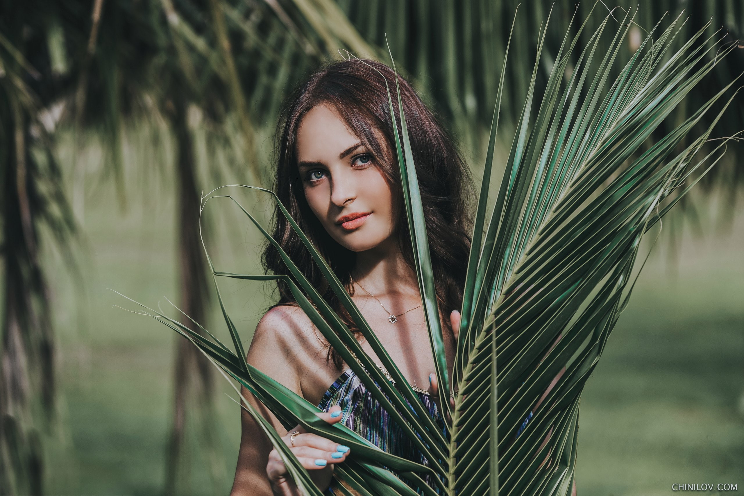 2K, women, plants, model, Ivan Chinilov, HD Wallpaper