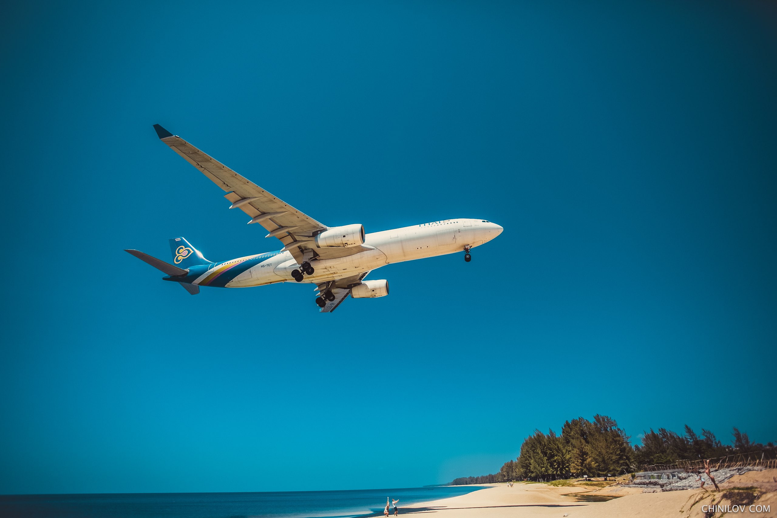 vehicle, Ivan Chinilov, 2K, Passenger Aircraft, sky, blue, aircraft, HD Wallpaper