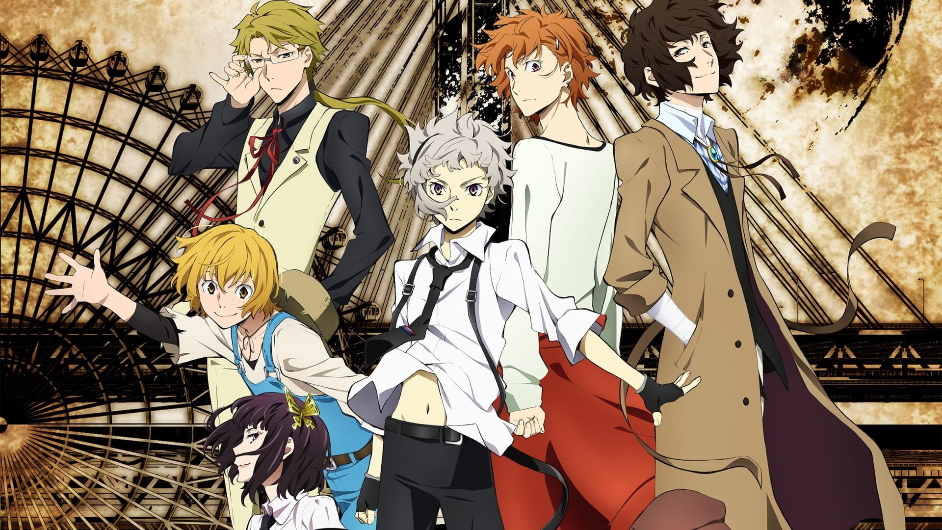 costume, 1080P, bungo stray dogs, mural, three quarter length, built structure, arts culture and entertainment, mask, architecture, standing, representation, HD Wallpaper