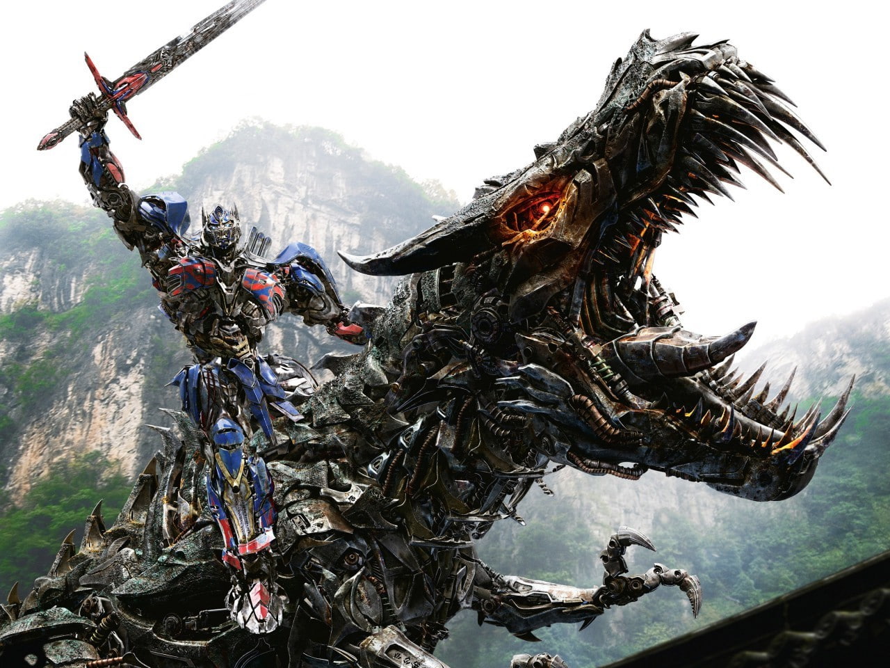 720P, transformers transformers age of extinction grimlock optimus prime, HD Wallpaper