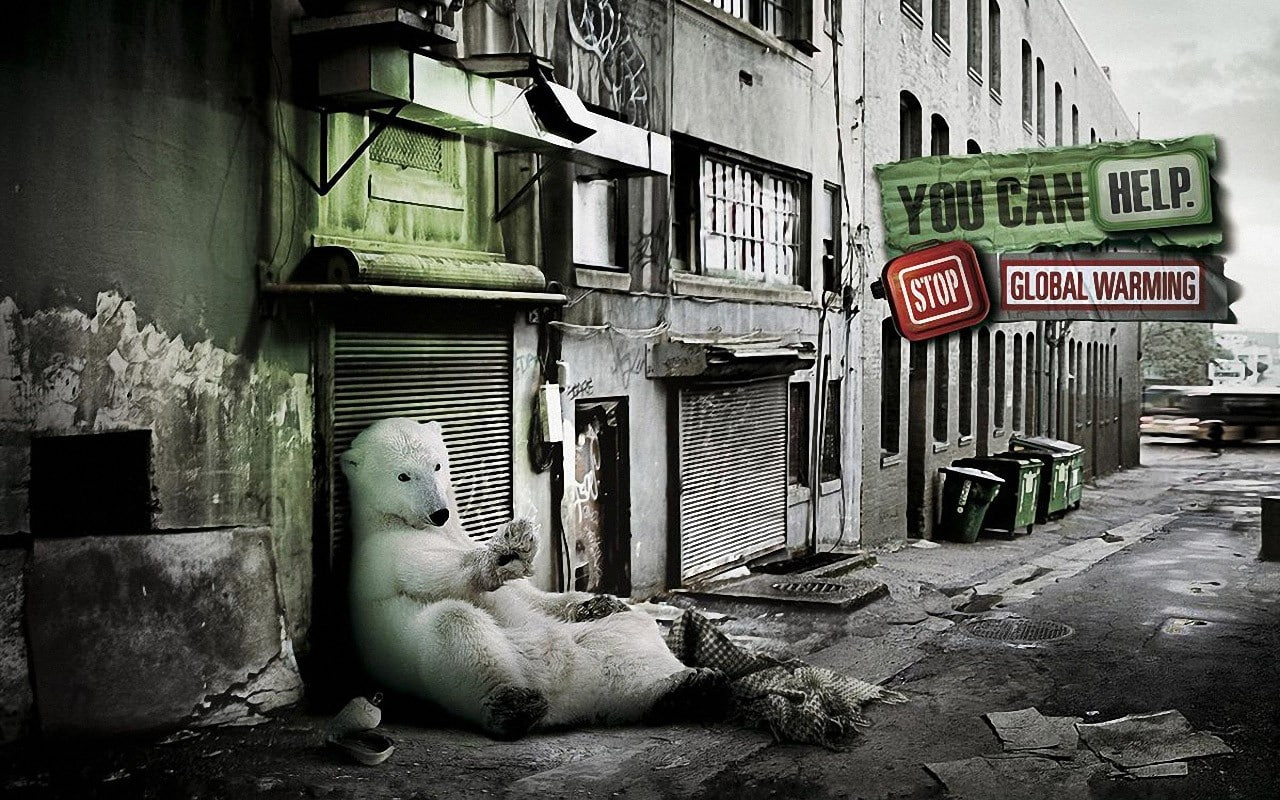 digital art, polar bears, animals, 720P, HD Wallpaper