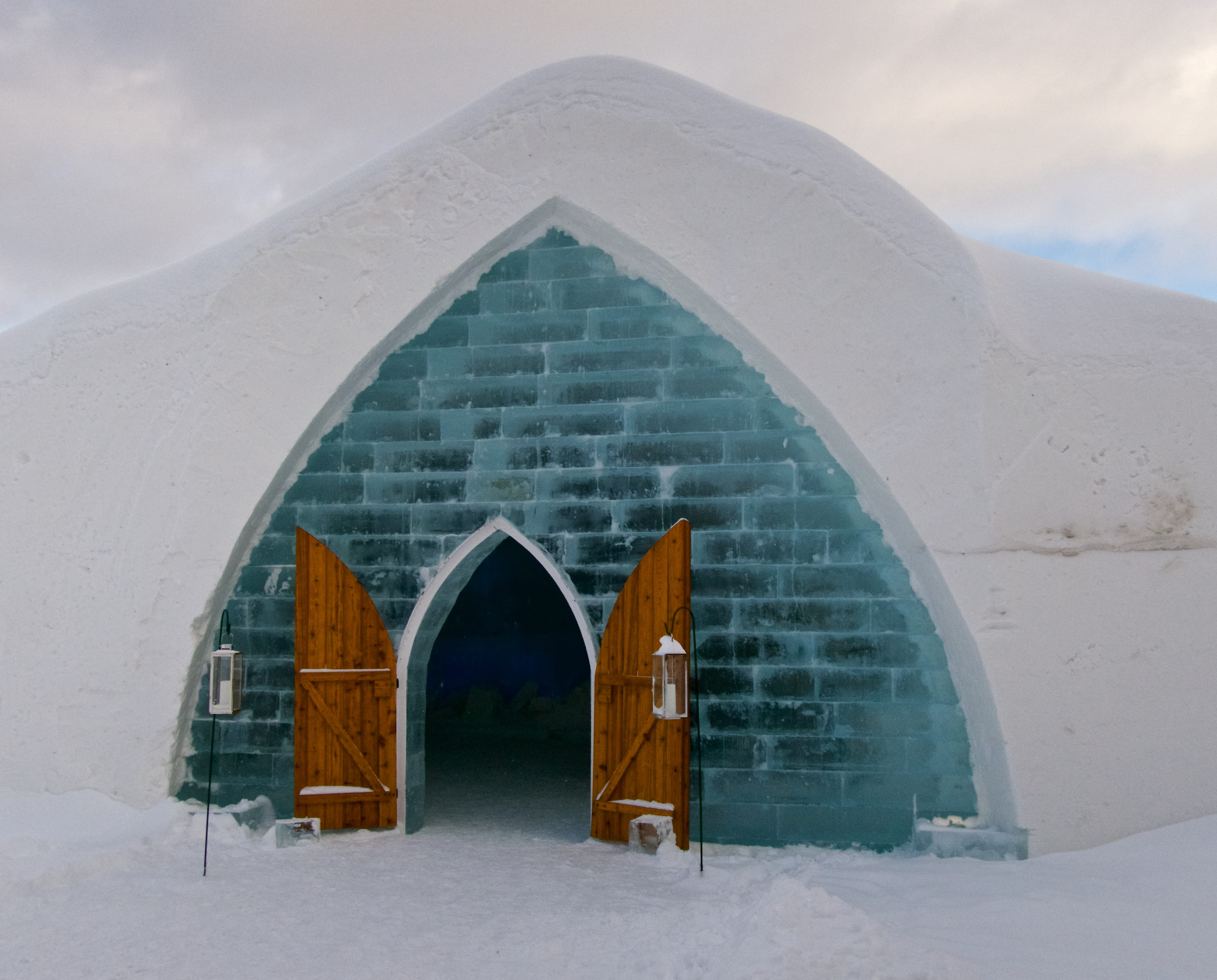 opened, door, white color, arch, travel destinations, snowing, blizzard, built structure, building exterior, landscape, architecture, brown, white, facade, HD Wallpaper