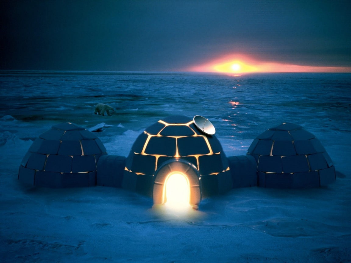 480P, sunsets, hd, nature, art, igloo, home, HD Wallpaper