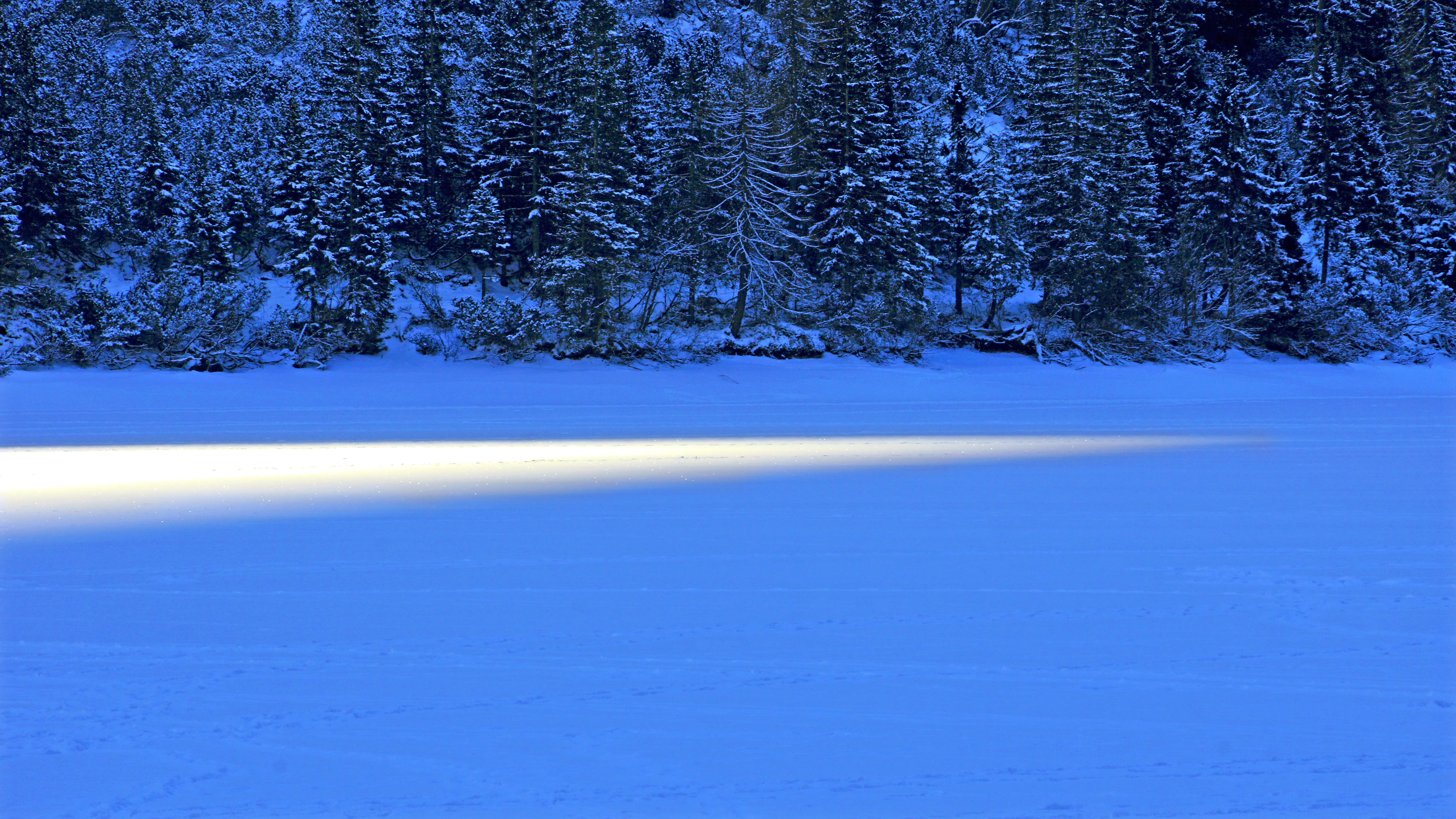 outdoors, nature, frozen water, idyllic, blue, igloo, beauty in nature, frozen, tranquil scene, coniferous tree, land, landscape, 5K, pine tree, plant, HD Wallpaper