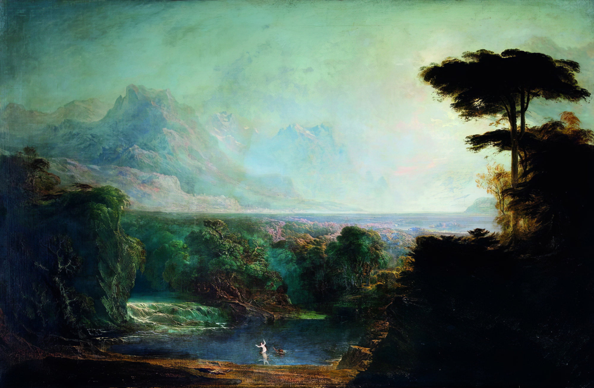 classical art, 1080P, classic art, Alpheus and Arethusa, John Martin, painting, HD Wallpaper