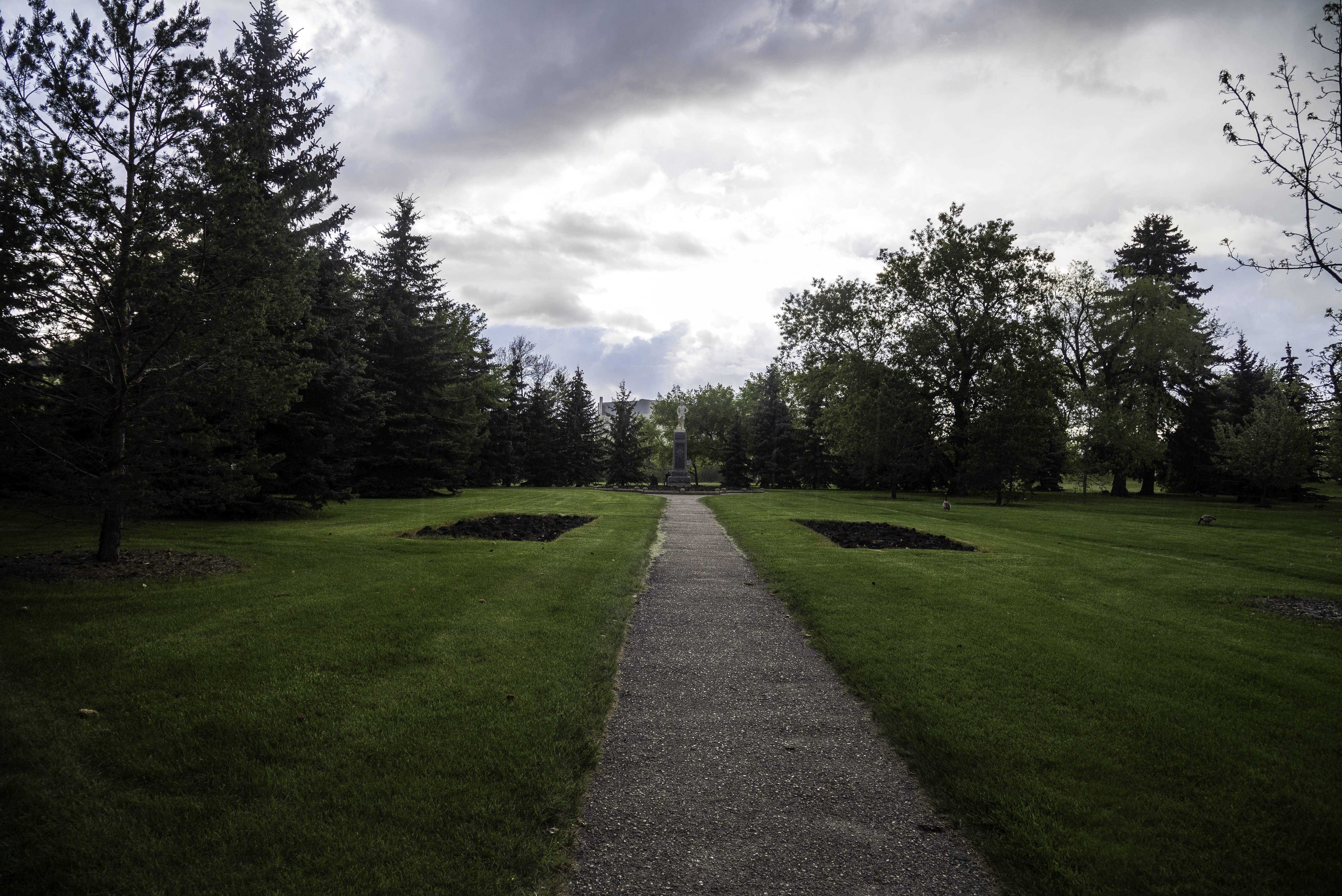 footpath, plant, clouds, park, nature, saskachewan, tranquil scene, public domain, 5K, sky, land, landscape, Path, skies, no People, city, dark skies, HD Wallpaper