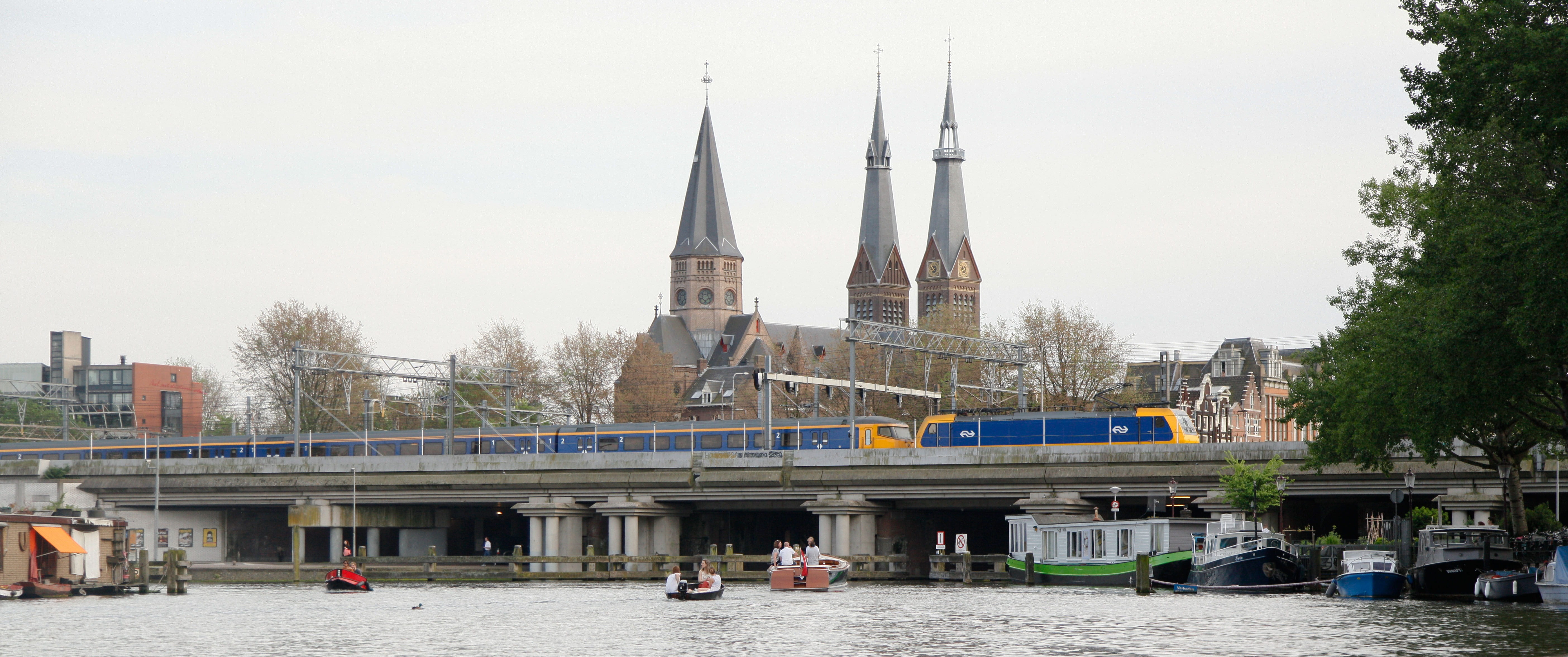 travel destinations, water, belfry, river, netherlands, 5K, mode of transportation, transportation, building exterior, city, bridge, connection, tower, HD Wallpaper