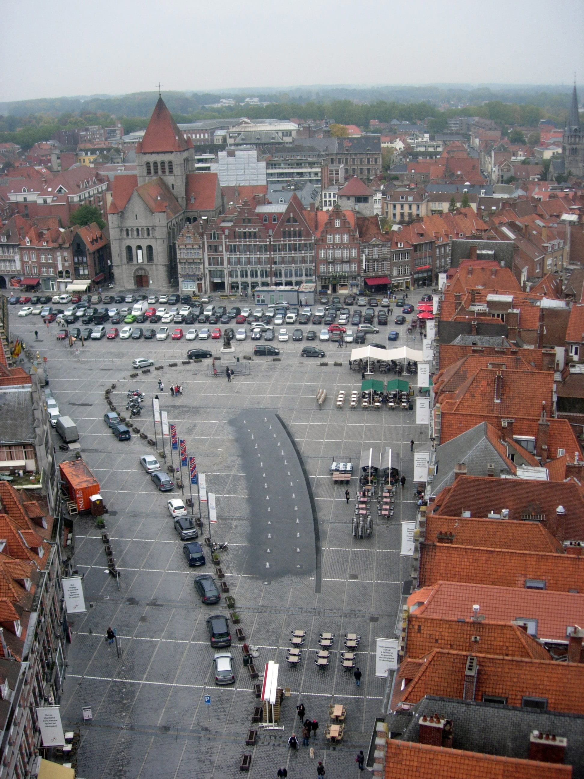 city, street, day, incidental people, mode of transportation, belgium, transportation, building exterior, motor vehicle, view from above, townscape, 2K, Phone HD Wallpaper