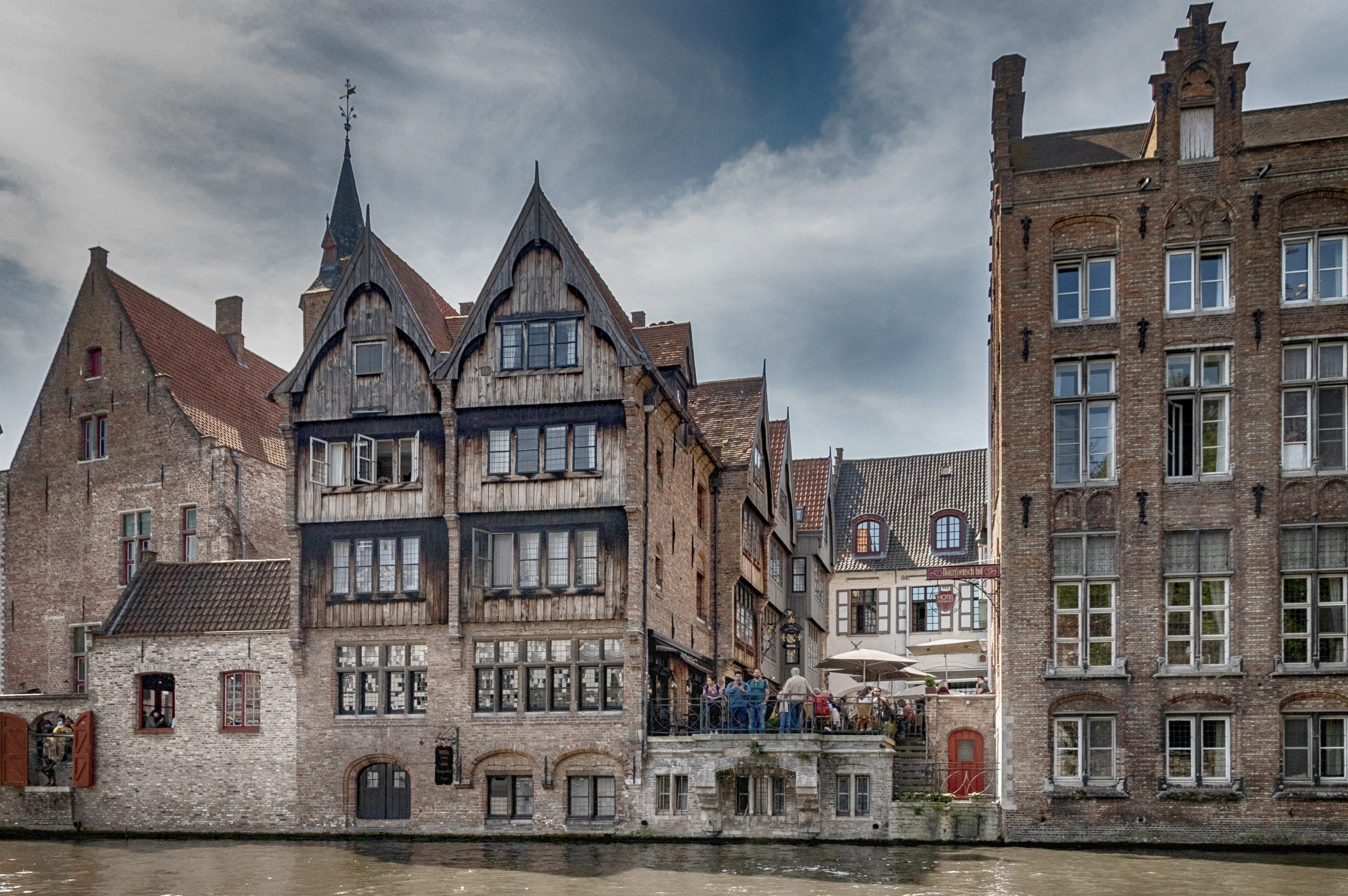 city, row house, stone wall, historic center, belgium, nature, built structure, history, historically, canal, residential district, middle ages, 5K, house, HD Wallpaper