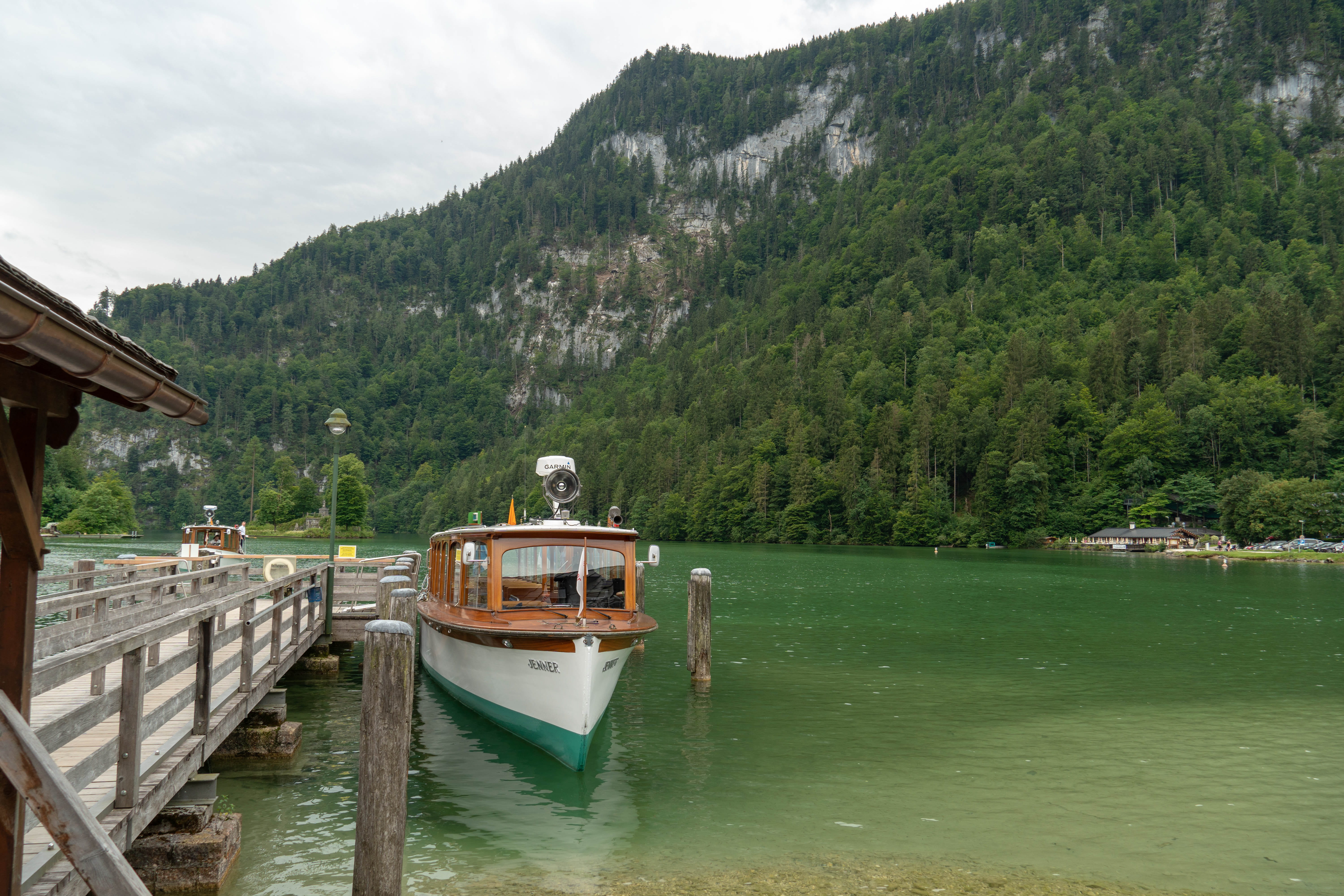 tree, germany, waterfront, lake, moored, tranquility, schönau am königssee, architecture, nautical vessel, non-urban scene, water, beauty in nature, mountain, HD Wallpaper