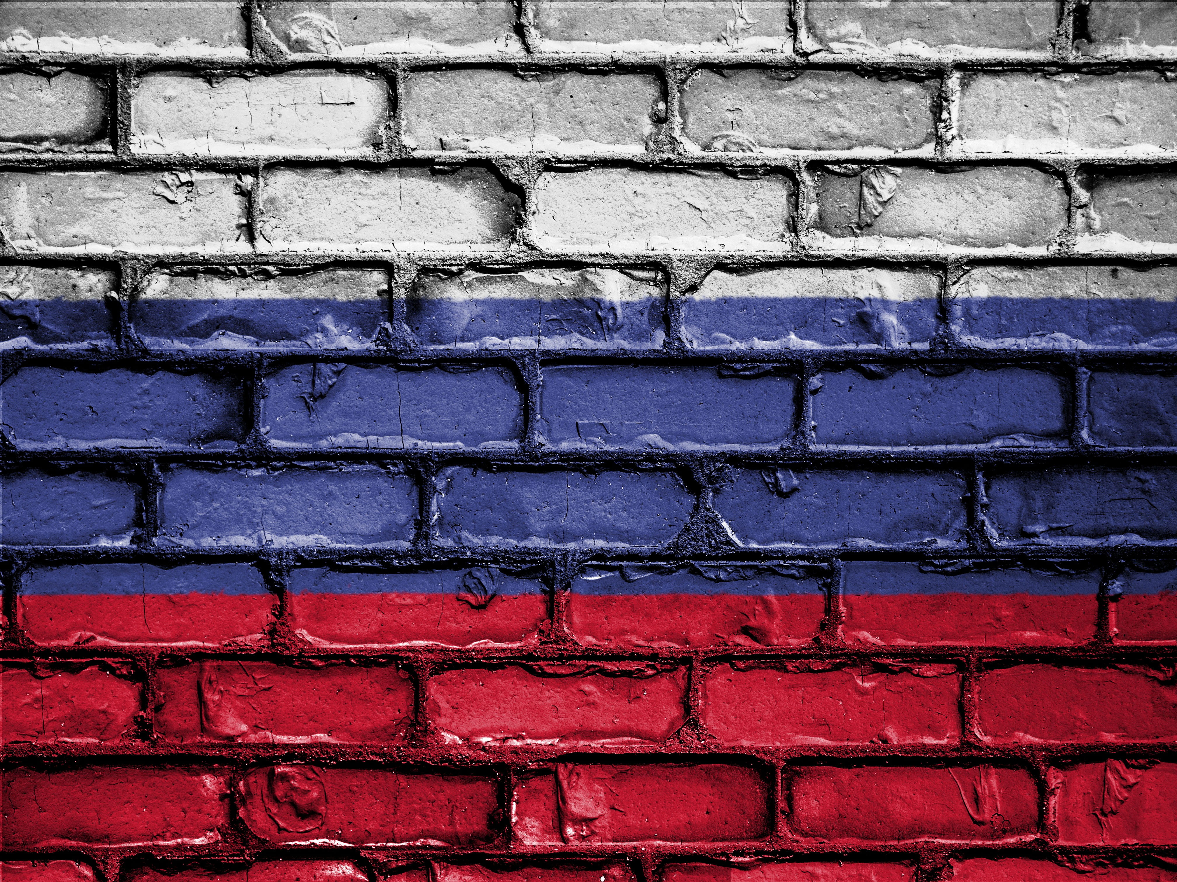 patriotic, russia, banner, country, built structure, outdoors, backgrounds, paint, symbol, pattern, brick, wall, wall - building feature, purple, patriotism, HD Wallpaper