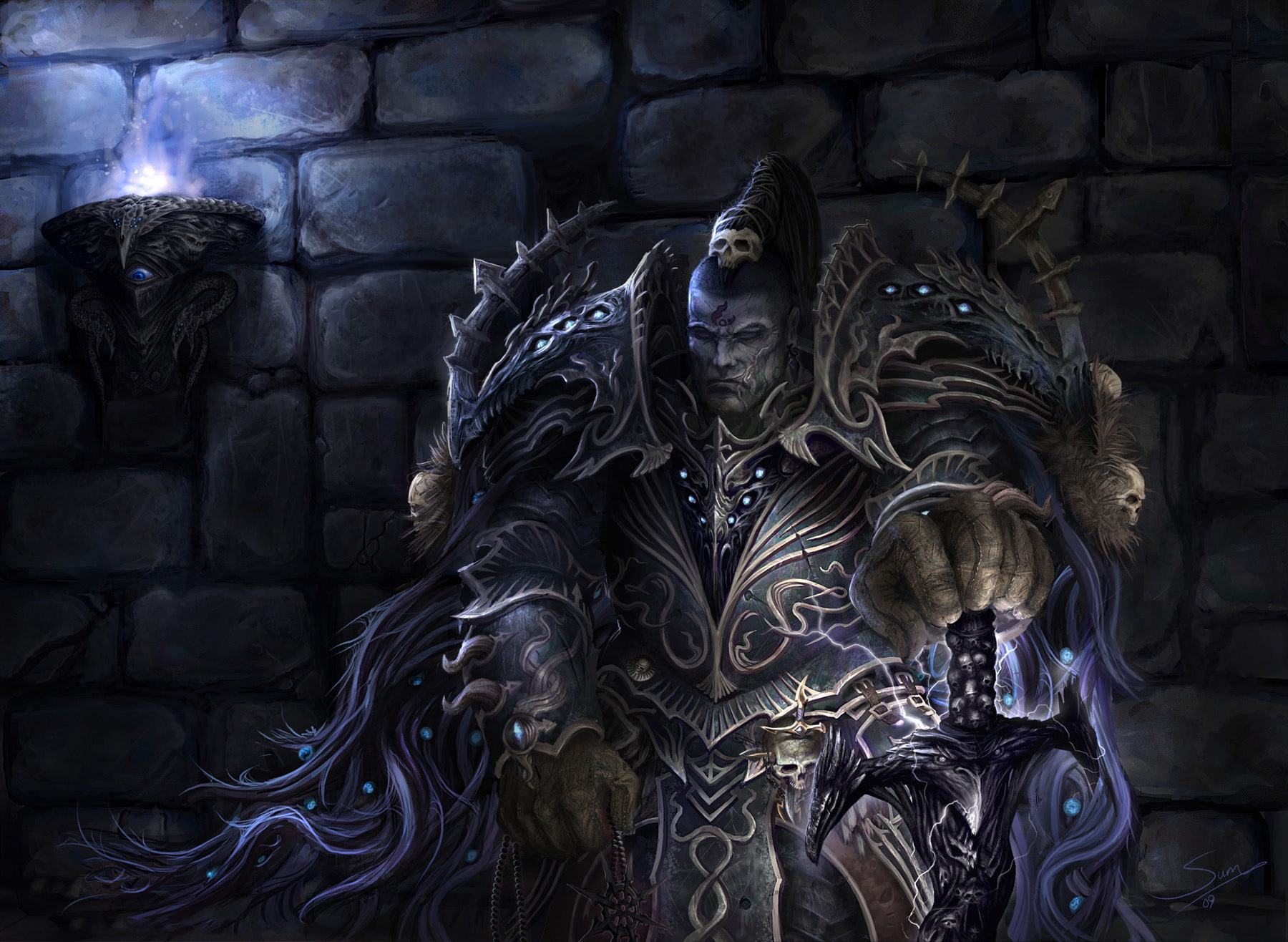 choice, armor, 720P, Tzeentch, warhammer 40k, warrior, Hasit, sword, HD Wallpaper
