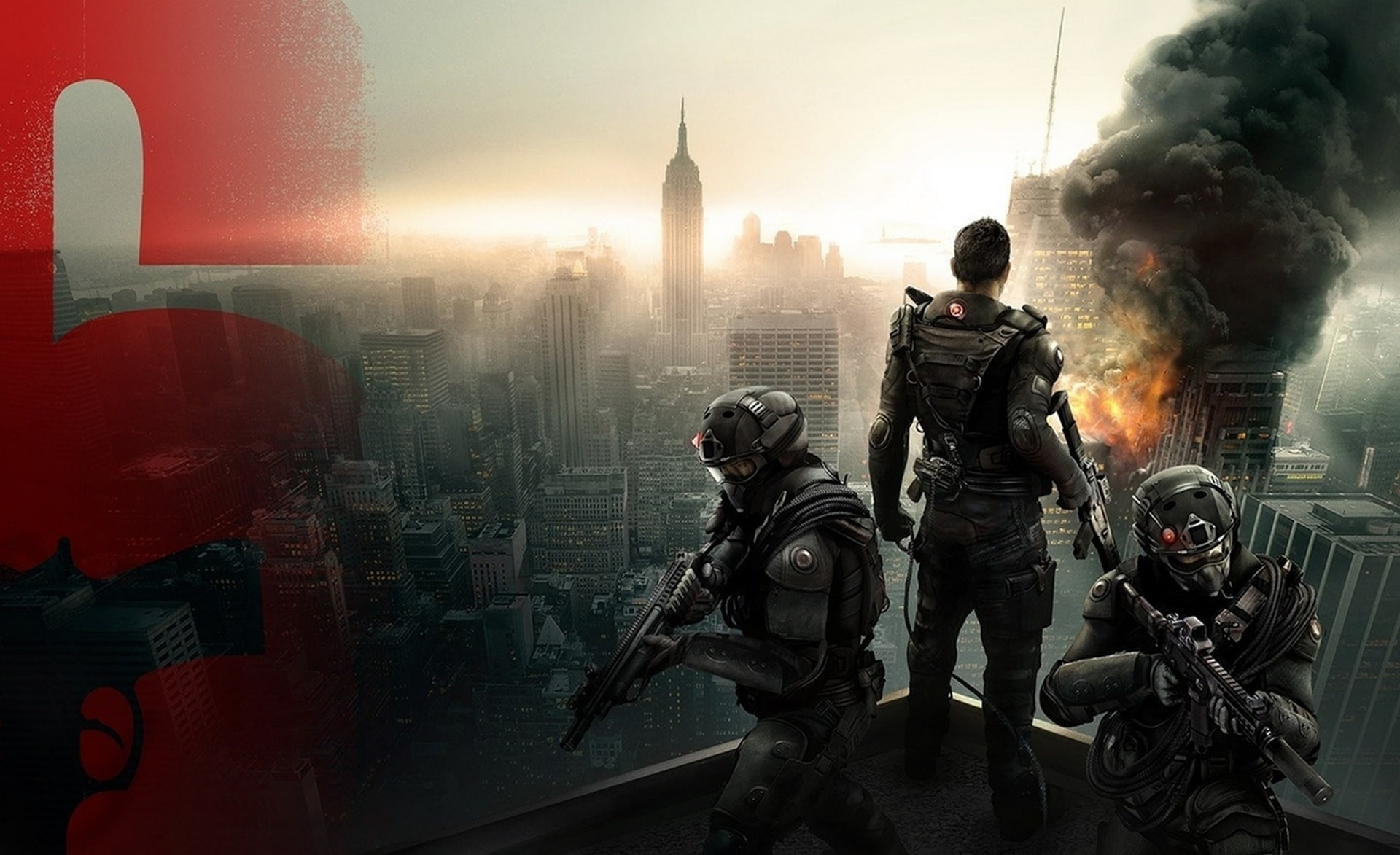 game, 1080P, aggression, Games, tom clancys rainbow 6, men, cityscape, government, video game, city, people, built structure, sign, Tom Clancy, building, HD Wallpaper