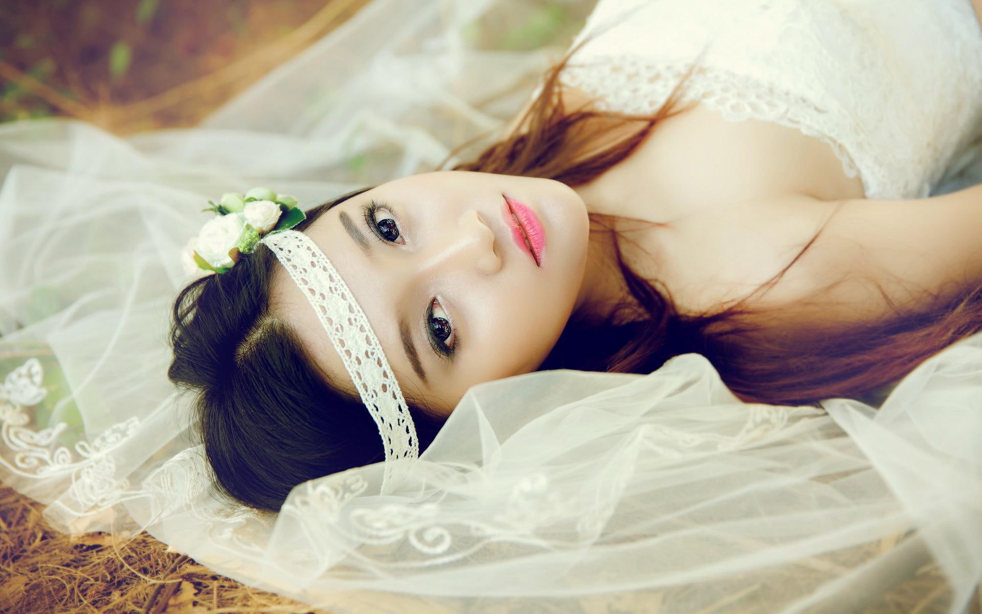 women, 1920x1200, bride, gorgeous, gown, 1080P, bridal, s, girls, white, HD Wallpaper