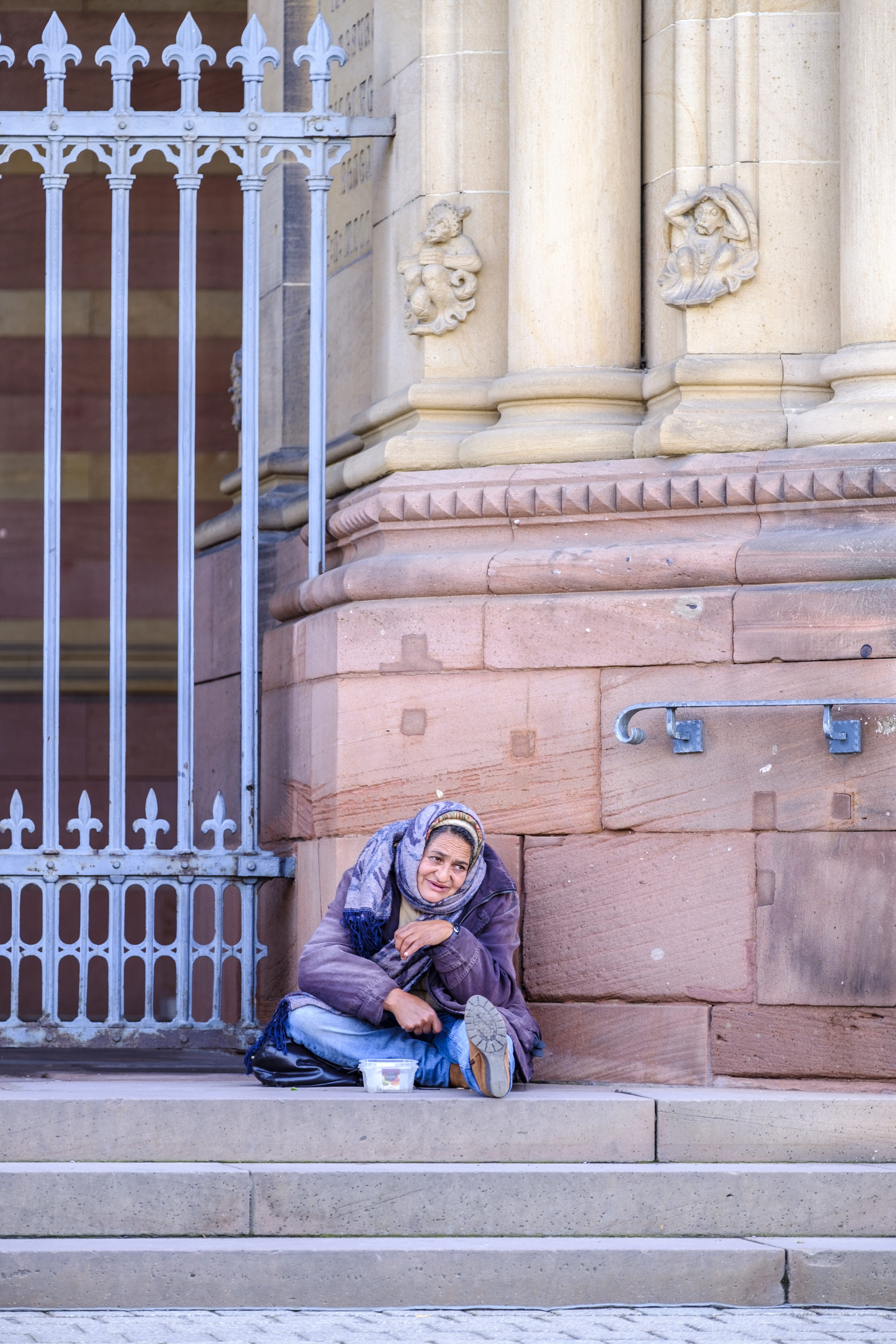 adult, person, social issues, human, portrait, arm, beggars, begging, leisure activity, built structure, full length, rags, young women, 5K, tramp, architecture, Phone HD Wallpaper