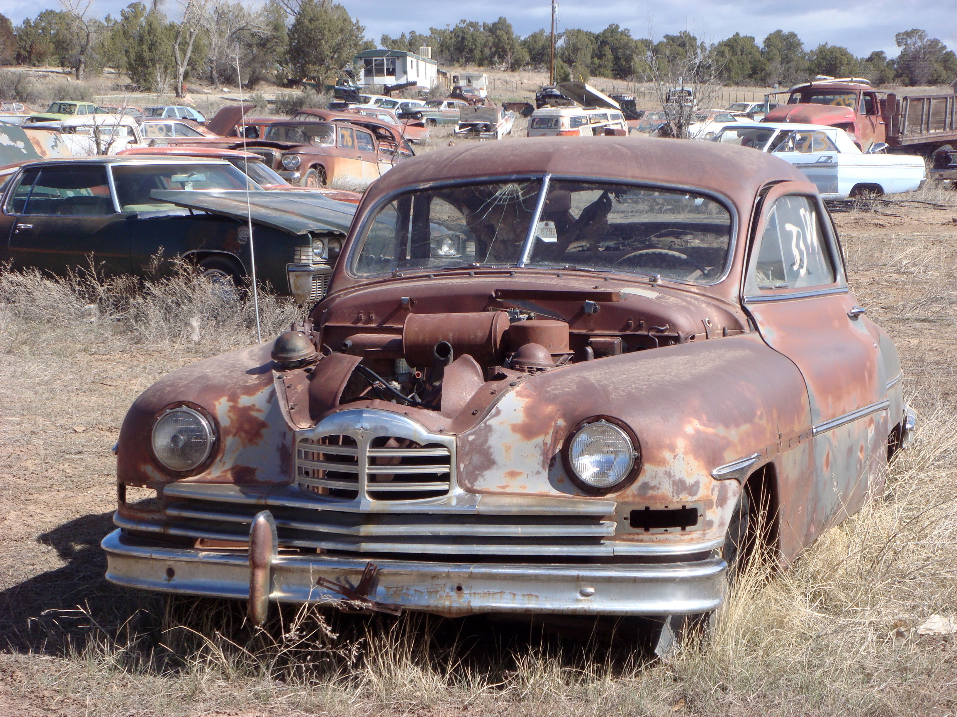 dismissed, old car, forget, field, decline, automotive, Car Wreck, weather-beaten, motor vehicle, antique, junkyard, abandoned, transportation, rust, neglected, HD Wallpaper