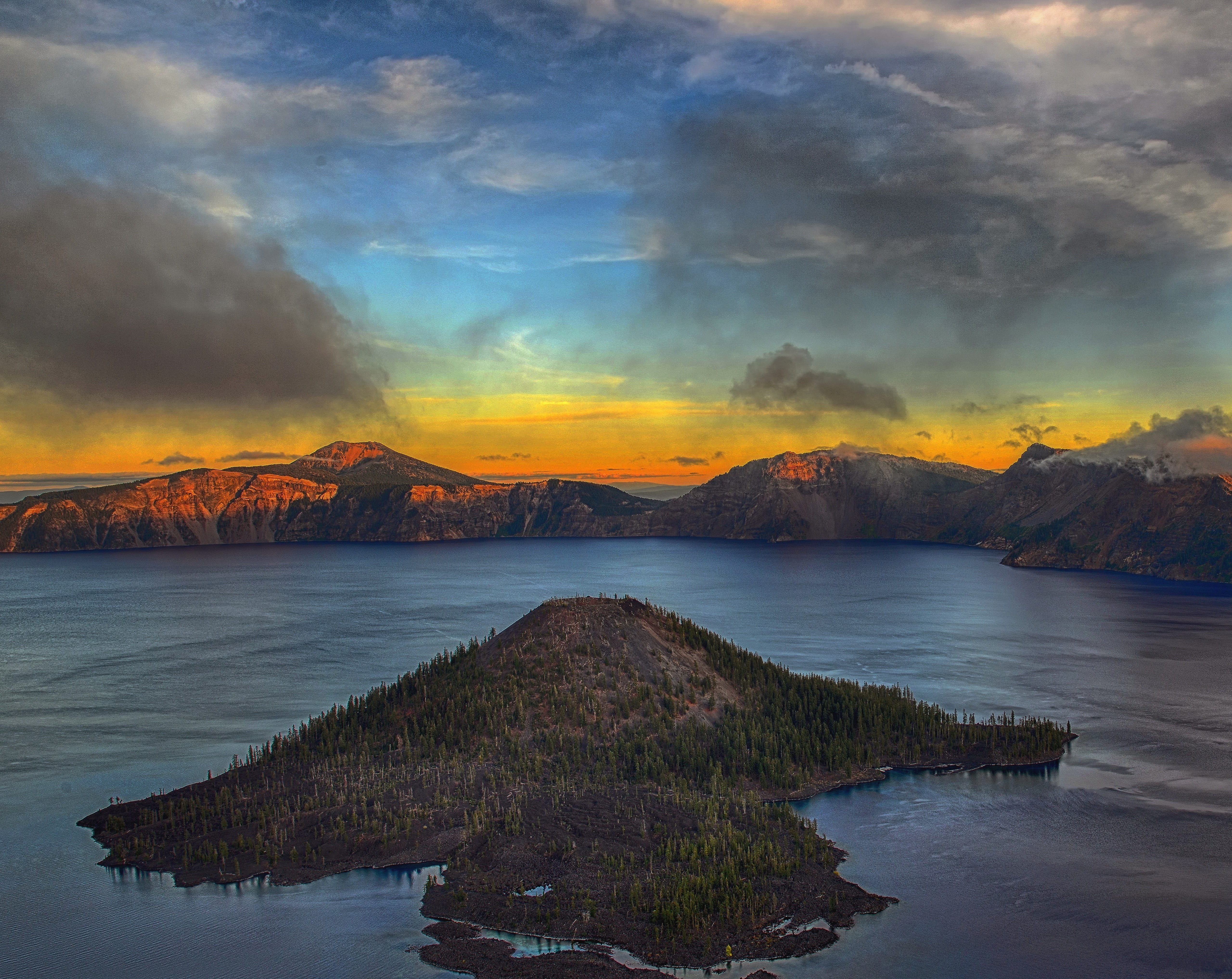 Looking, no people, klamath, mountain, Park, Overlook, tranquility, Island, East, day2, National, view, Clouds, watchmanoverlook, States, 5K, hdrefexpro, HD Wallpaper
