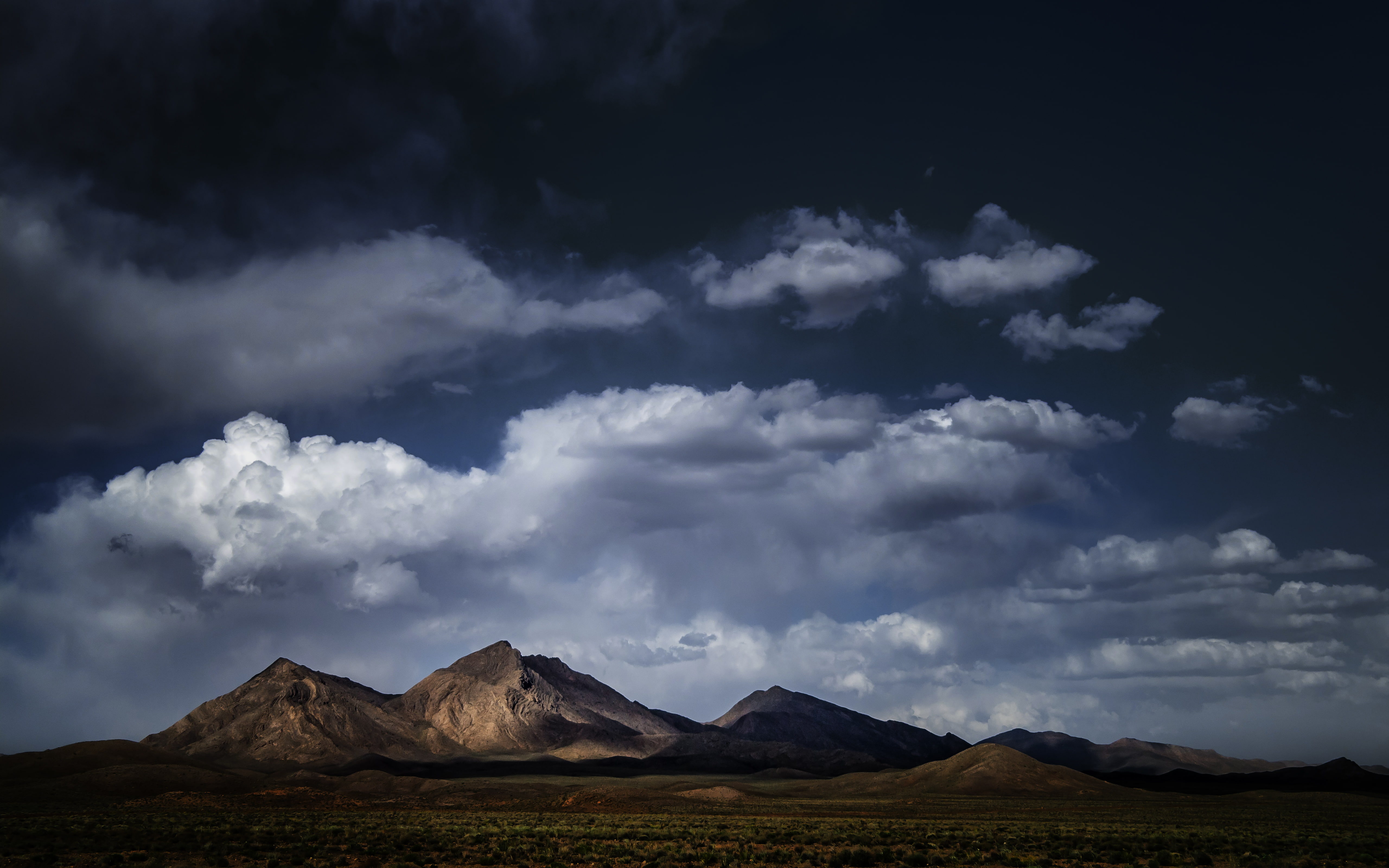 iran, desert, kashaniran, 5K, storm, sky, photography, mountains, landscape, clouds, darkblue, nature, brown, HD Wallpaper