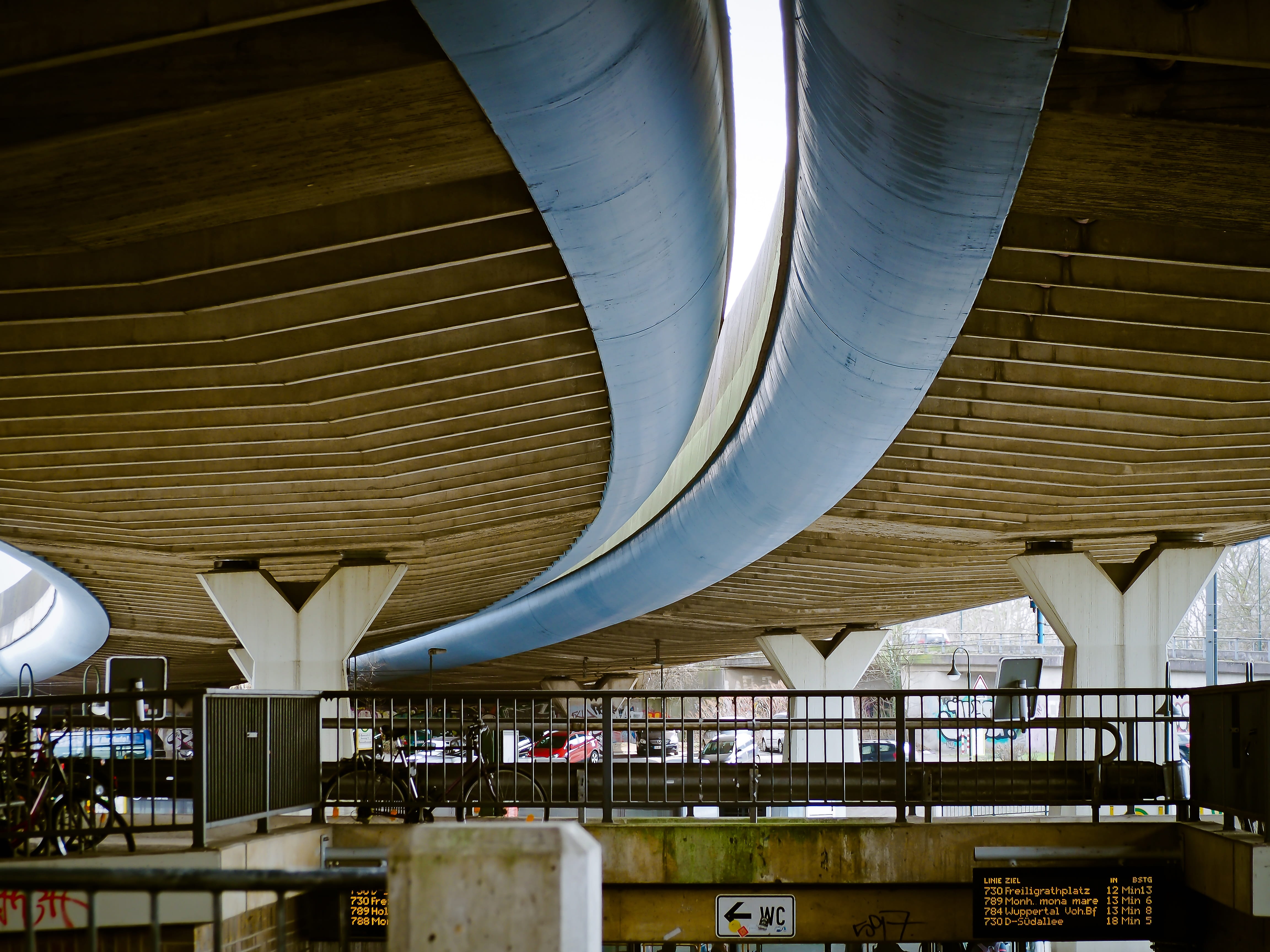 concrete, structure, food and drink, illuminated, Architecture, Structures, Road, indoors, built structure, travel, 4K, modern, business, bridge - man made structure, HD Wallpaper