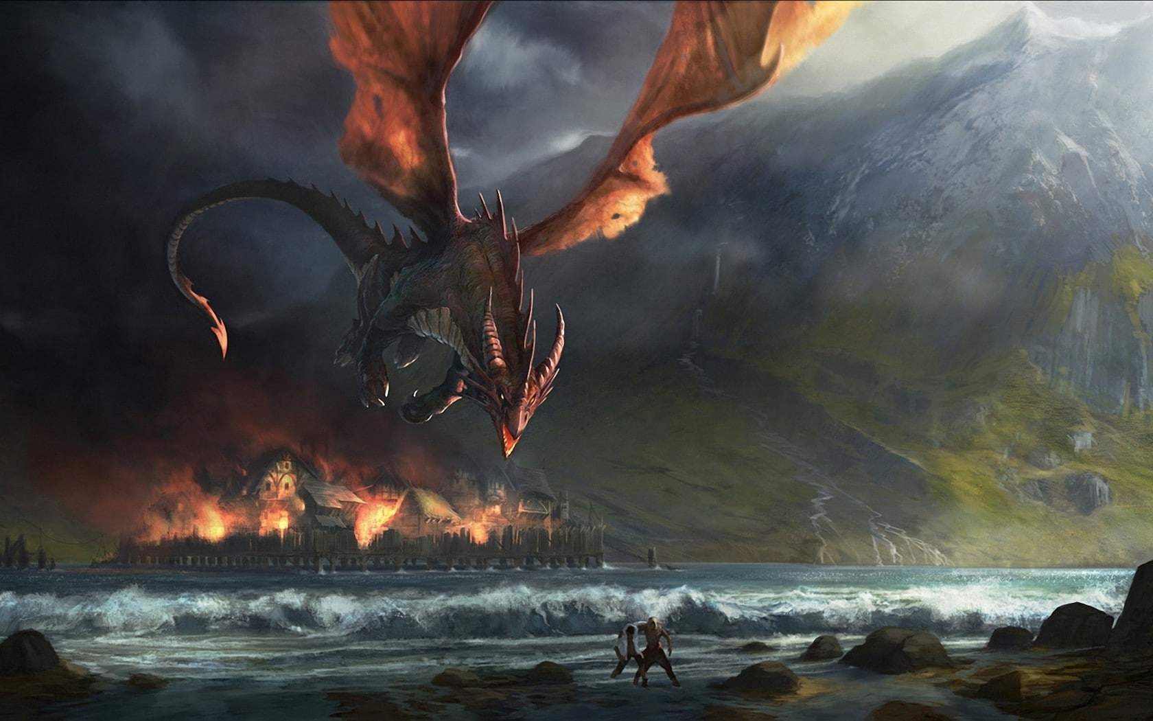 720P, baggins, hd, abstract, dragons, art, artwork, bilbo, fantasy, x, HD Wallpaper