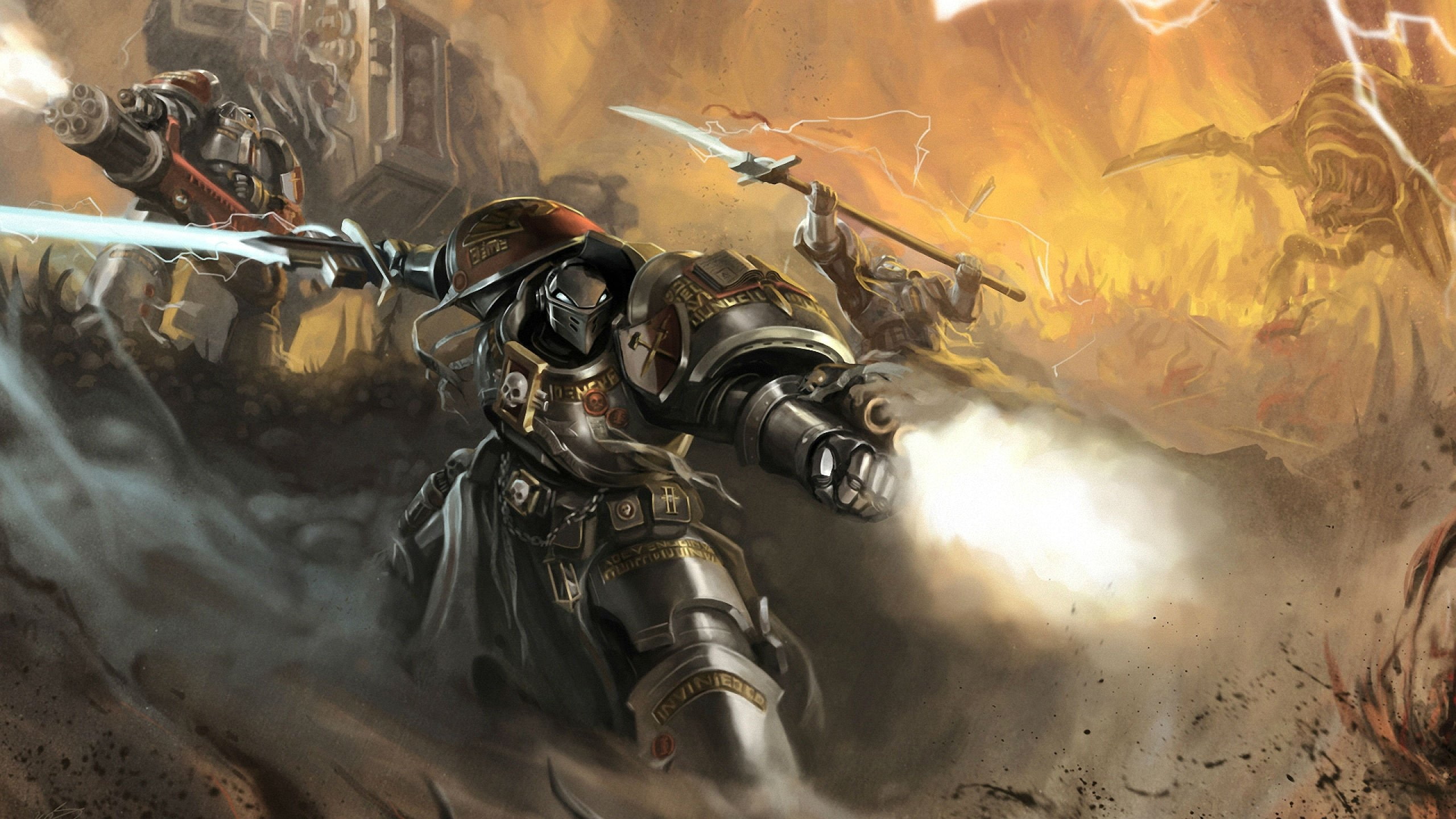 occupation, security, chrome, metal, photography themes, technology, equipment, battle, indoors, fantasy, 40k, transportation, mode of transportation, sci, HD Wallpaper